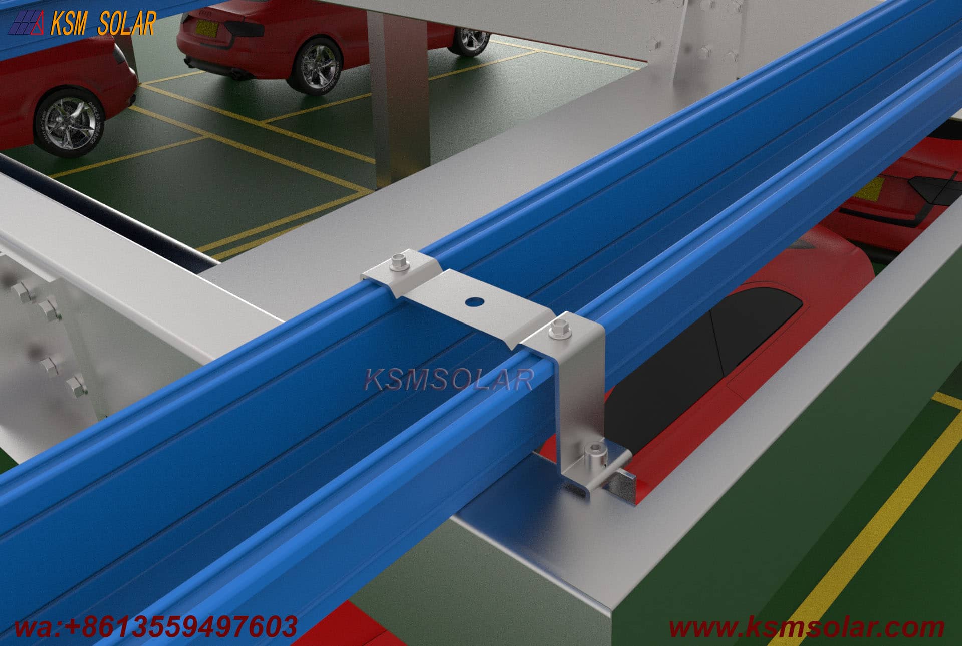 T-Shape Single Column Single-Slope PV Carport