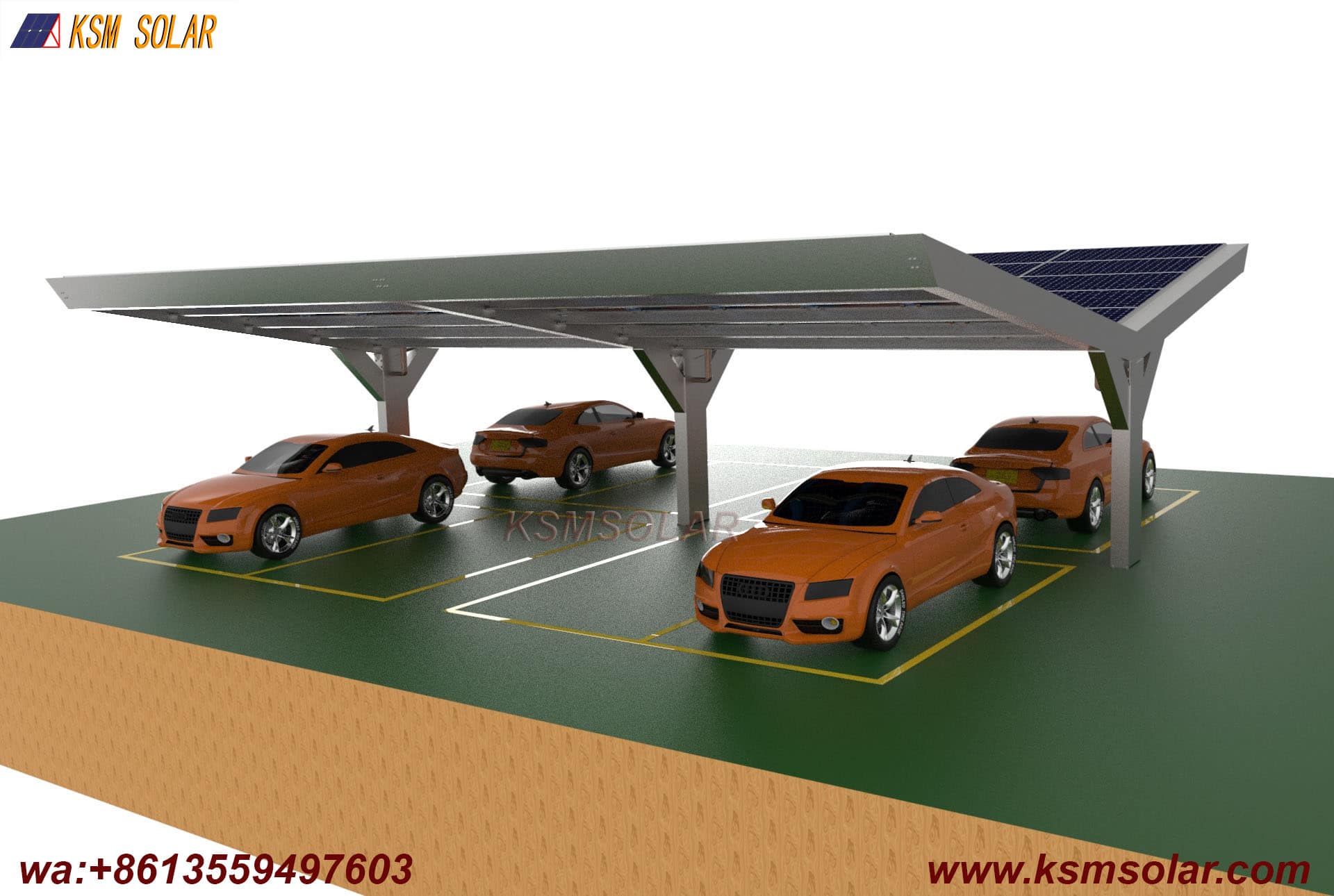 Y-Shape Single-Column Dual-Incline PV Carport