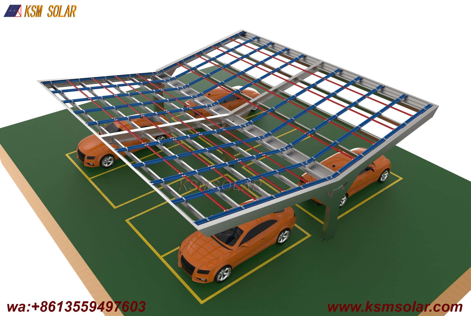 Y-Shape Single-Column Dual-Incline PV Carport