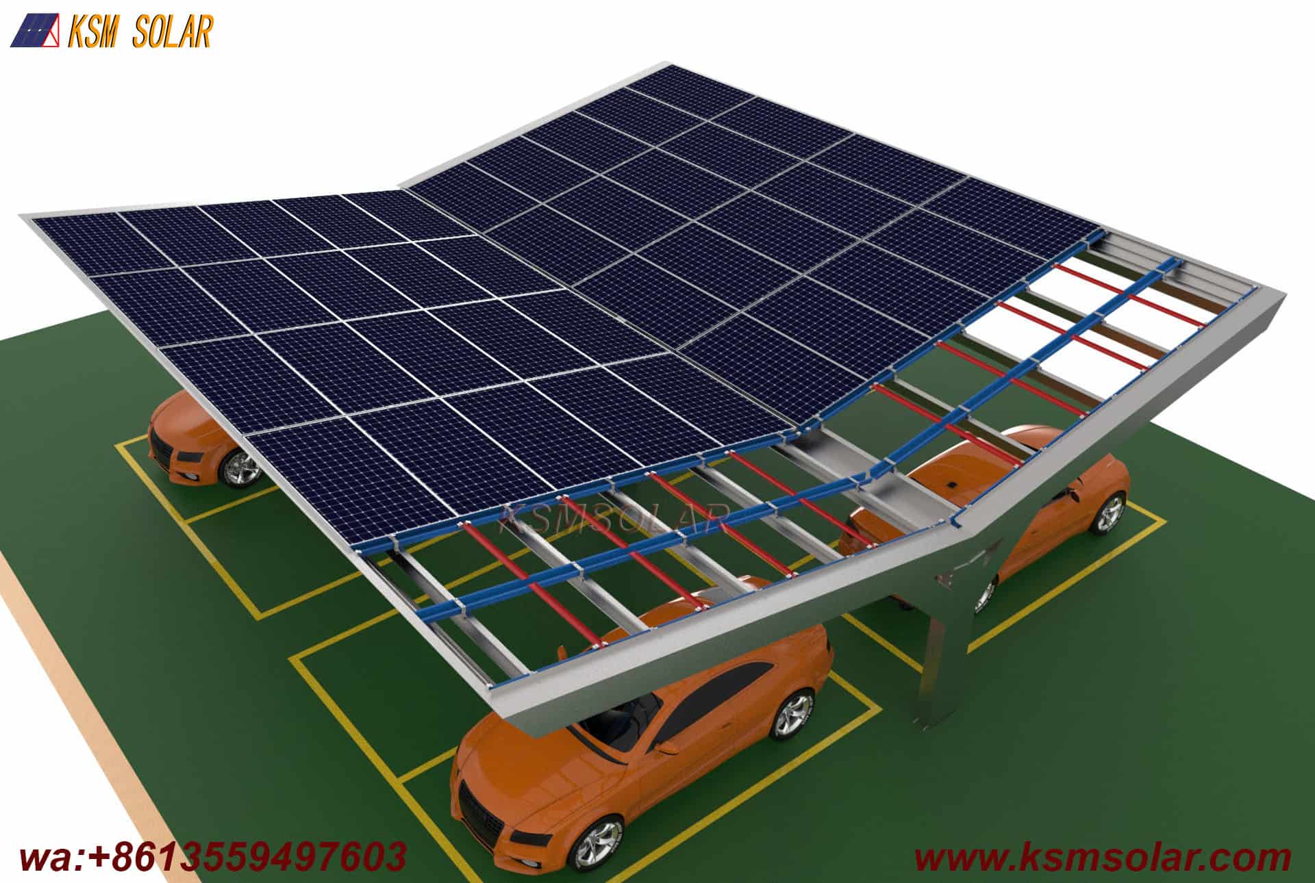Y-Shape Single-Column Dual-Incline PV Carport