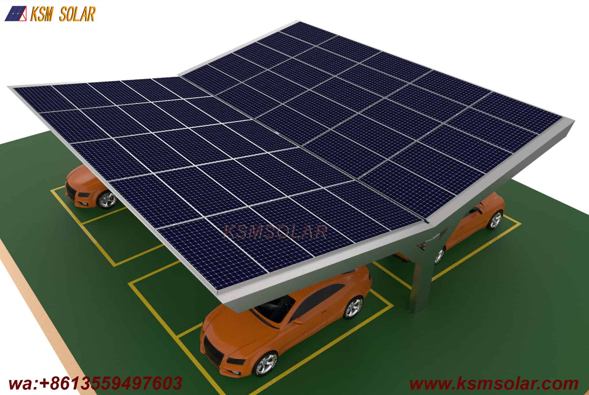 Y-Shape Single-Column Dual-Incline PV Carport