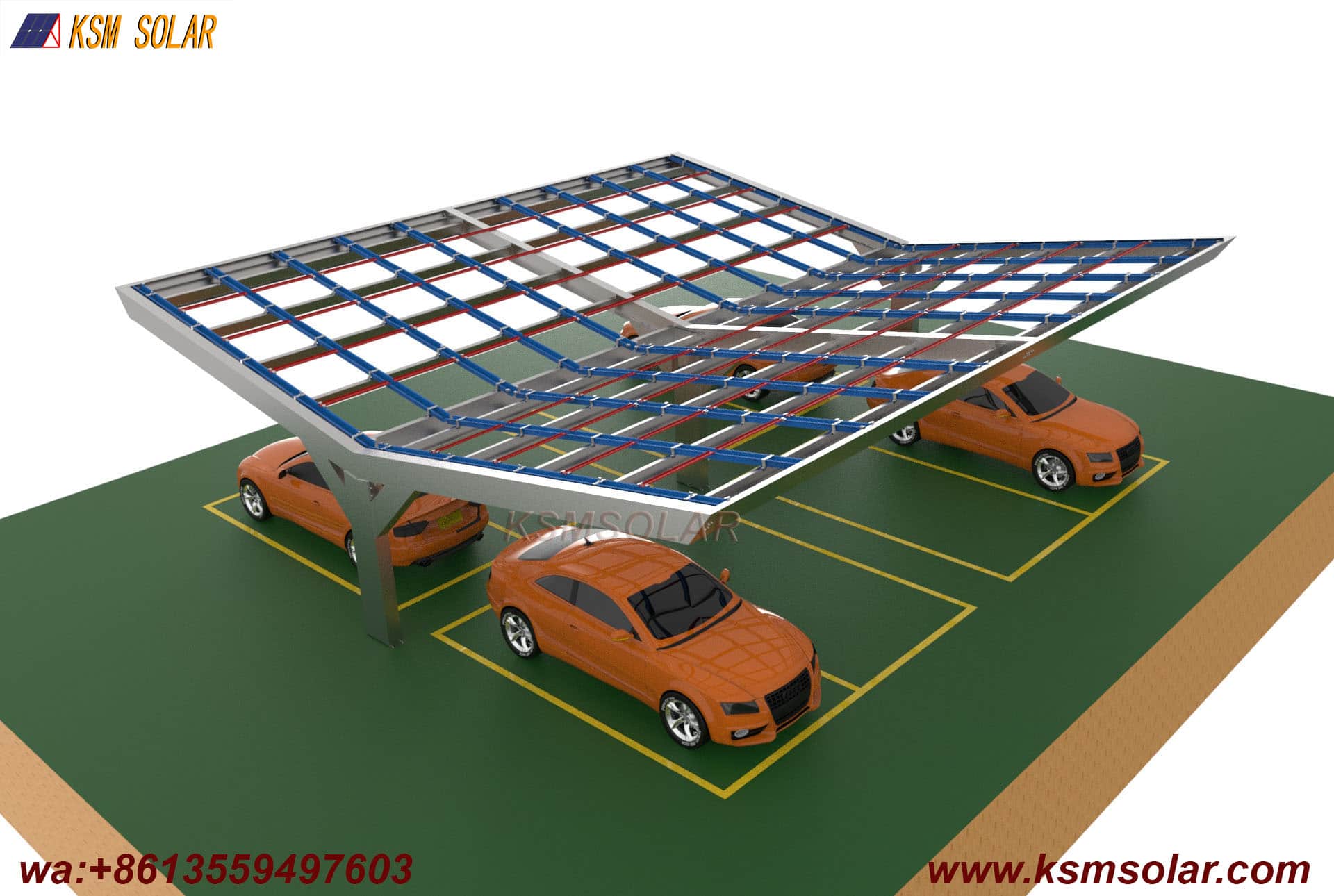 Y-Shape Single-Column Dual-Incline PV Carport