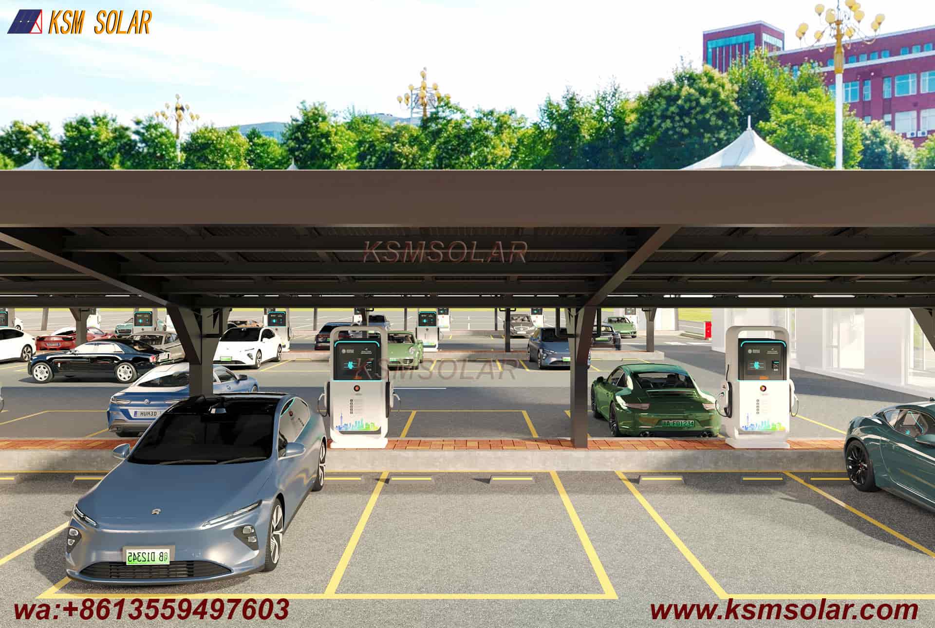 Y-Shape Single-Column Dual-Incline PV Carport