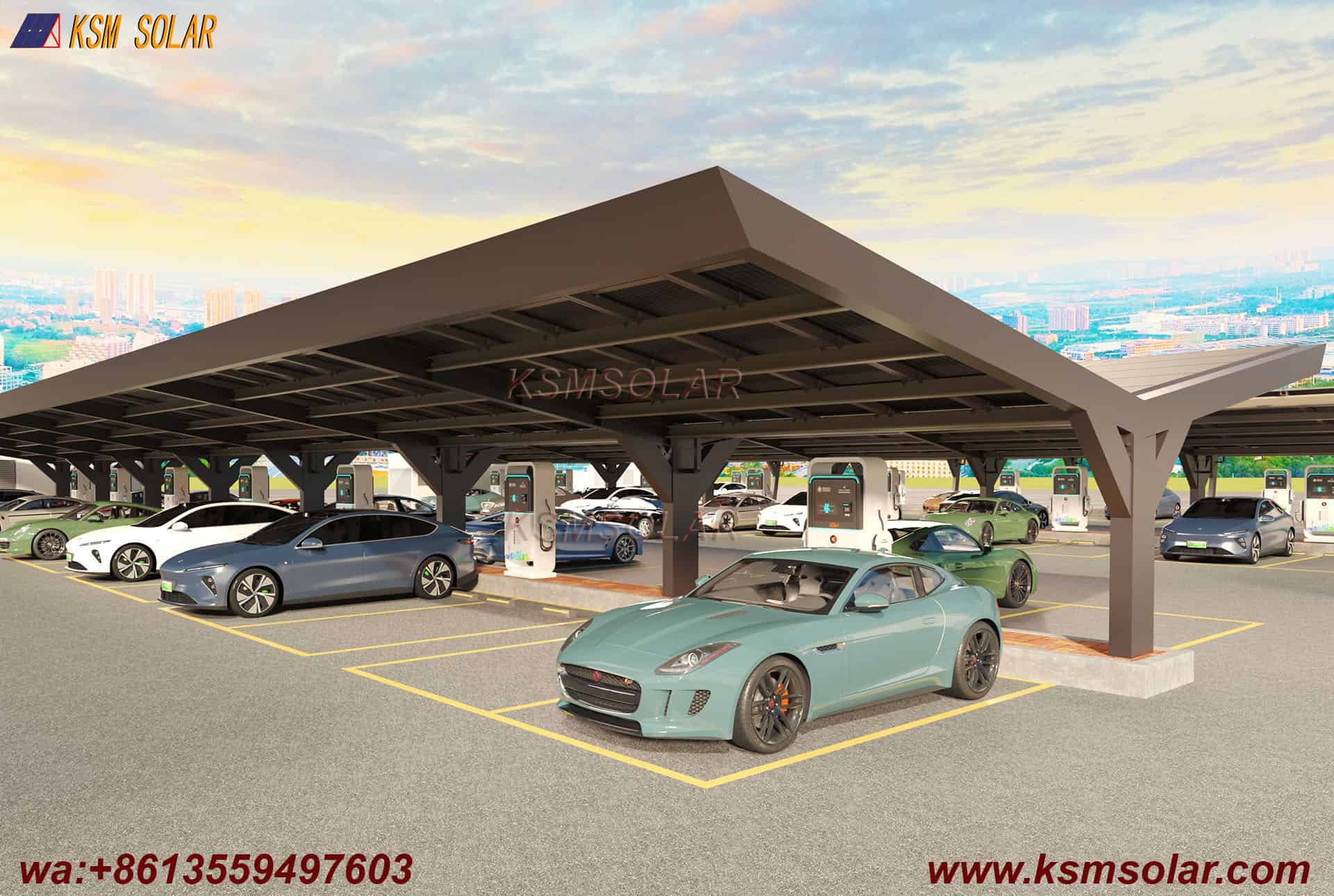 Y-Shape Single-Column Dual-Incline PV Carport