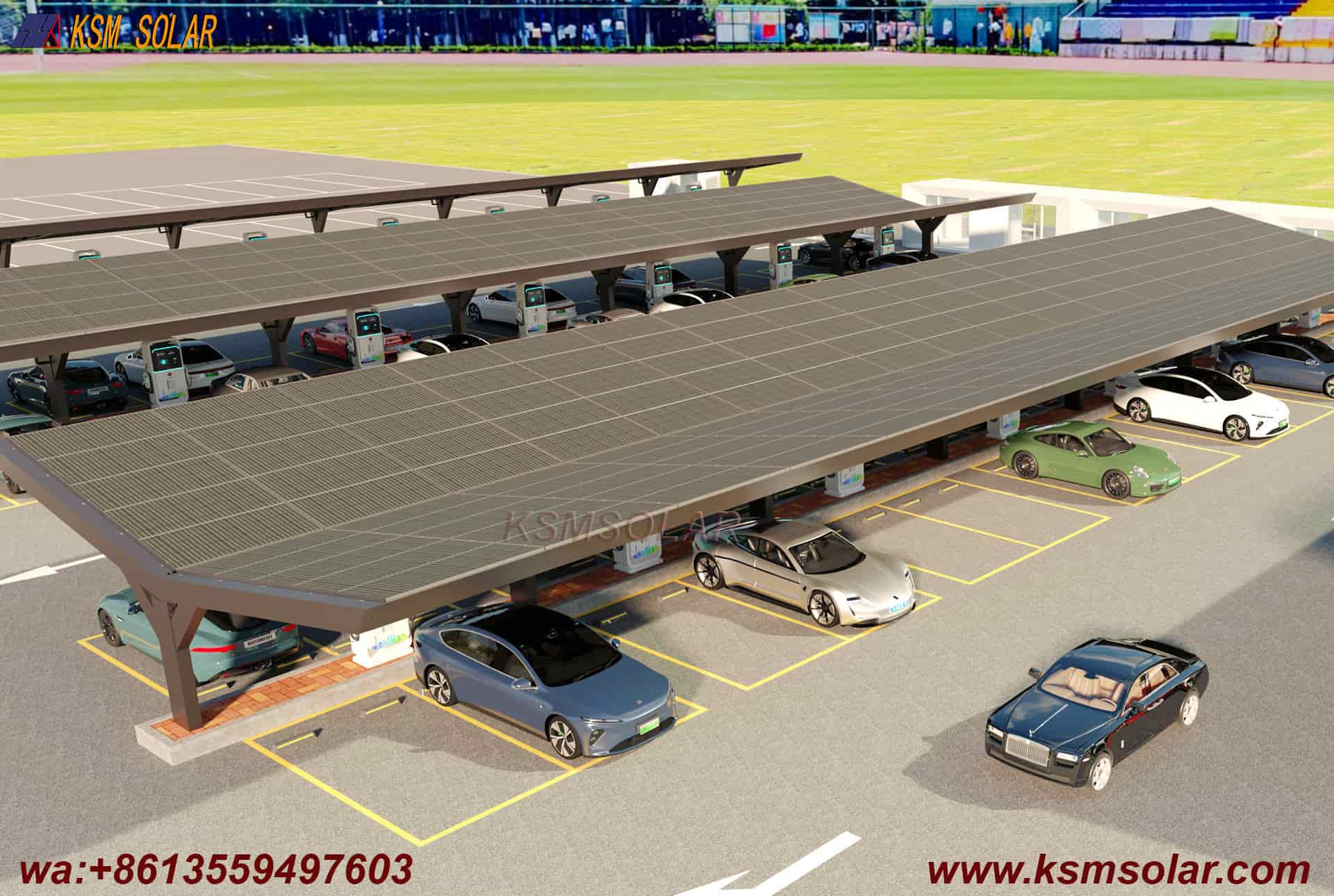 Y-Shape Single-Column Dual-Incline PV Carport