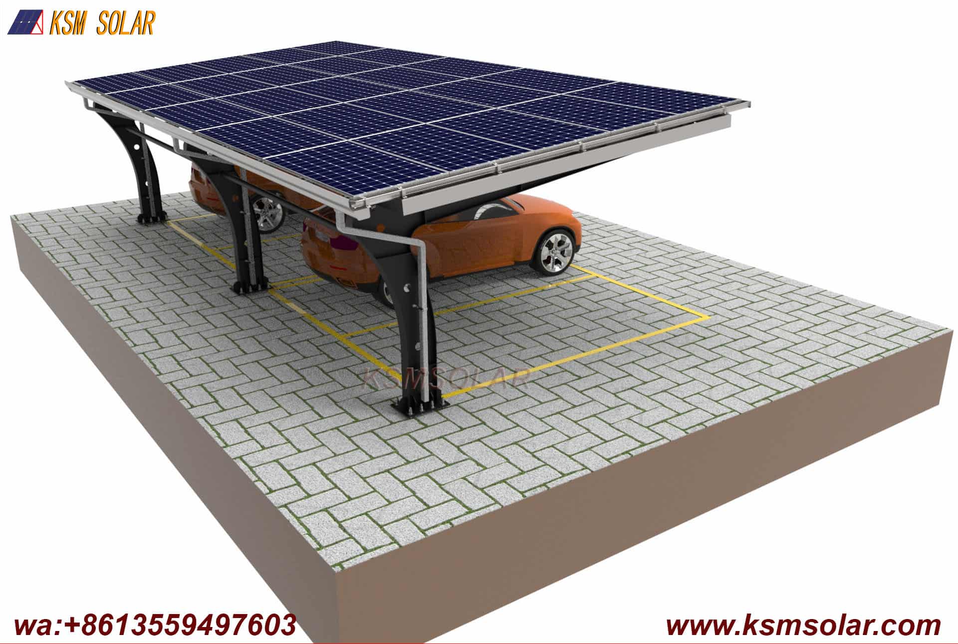 L-Shaped Beam-Column Integral  PV Carport