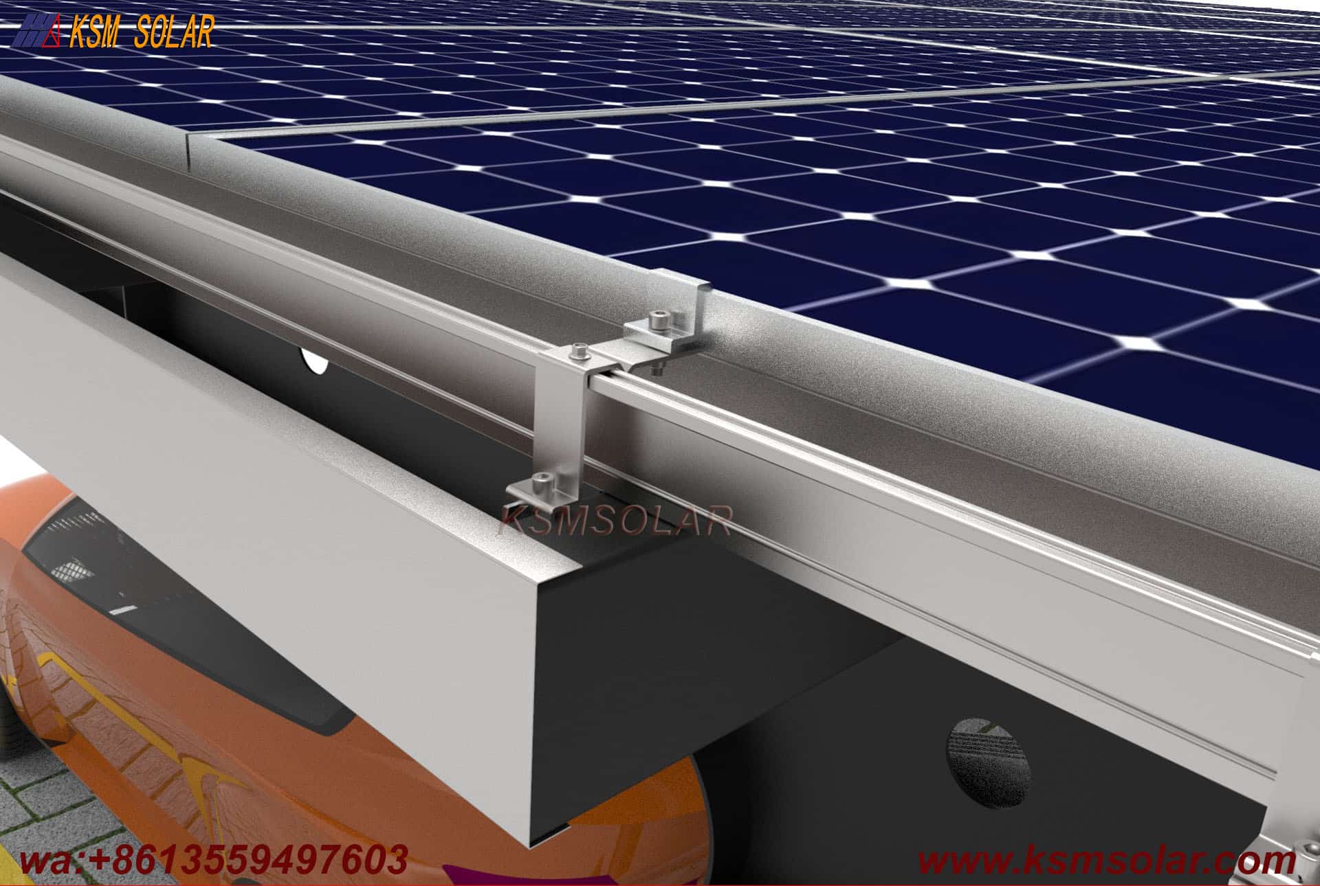 L-Shaped Beam-Column Integral  PV Carport