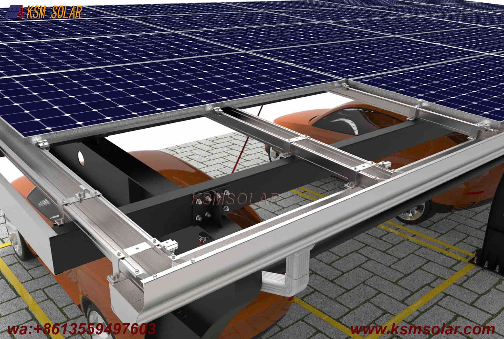 L-Shaped Beam-Column Integral  PV Carport