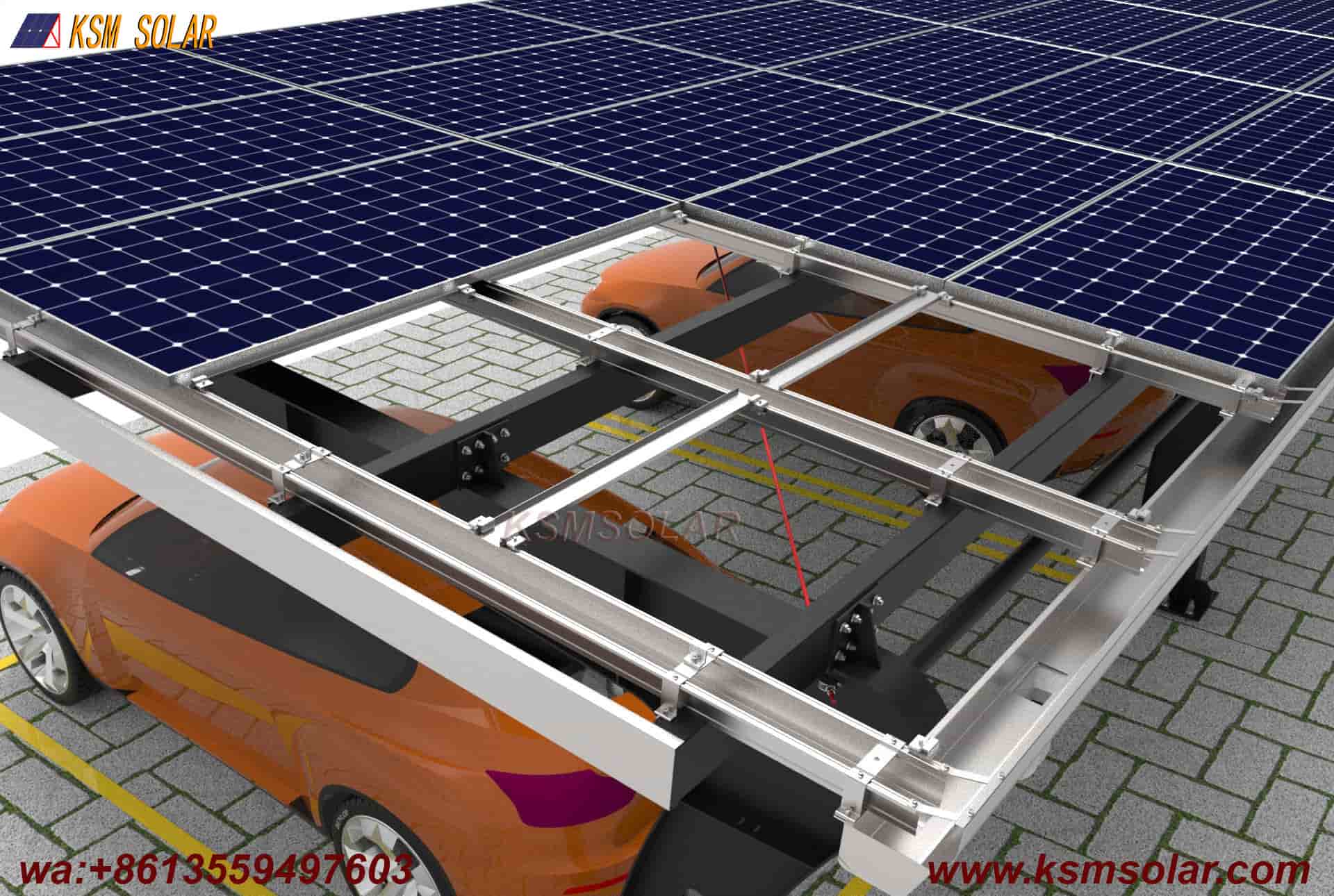 L-Shaped Beam-Column Integral  PV Carport