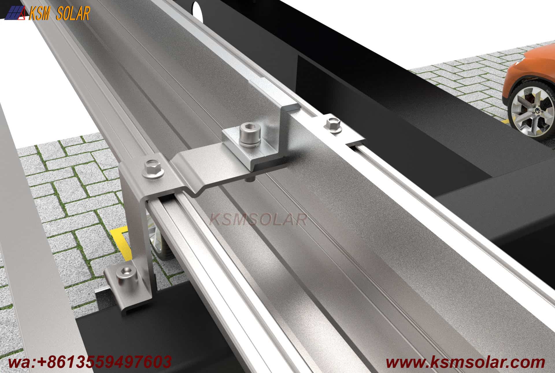 L-Shaped Beam-Column Integral  PV Carport