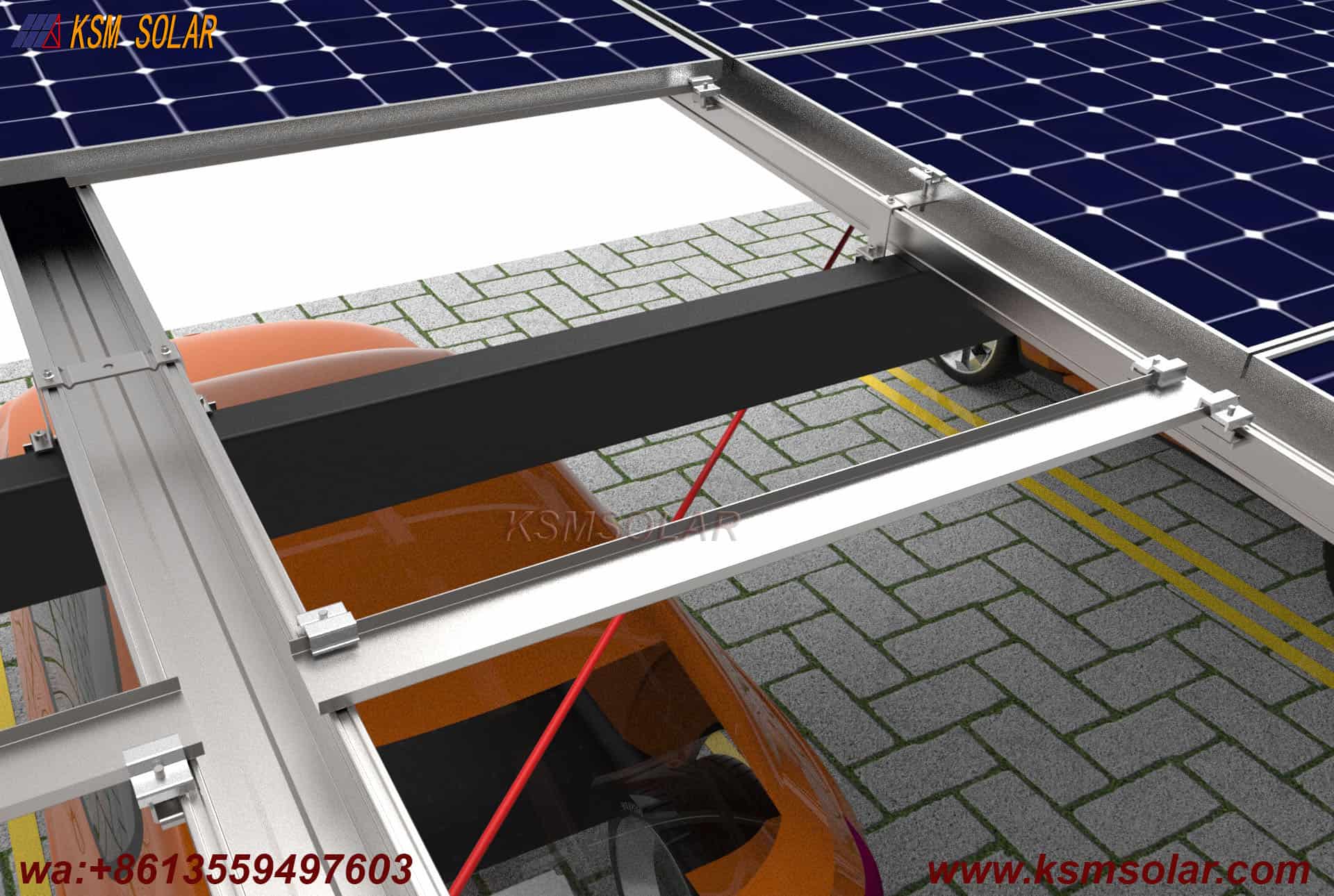 L-Shaped Beam-Column Integral  PV Carport