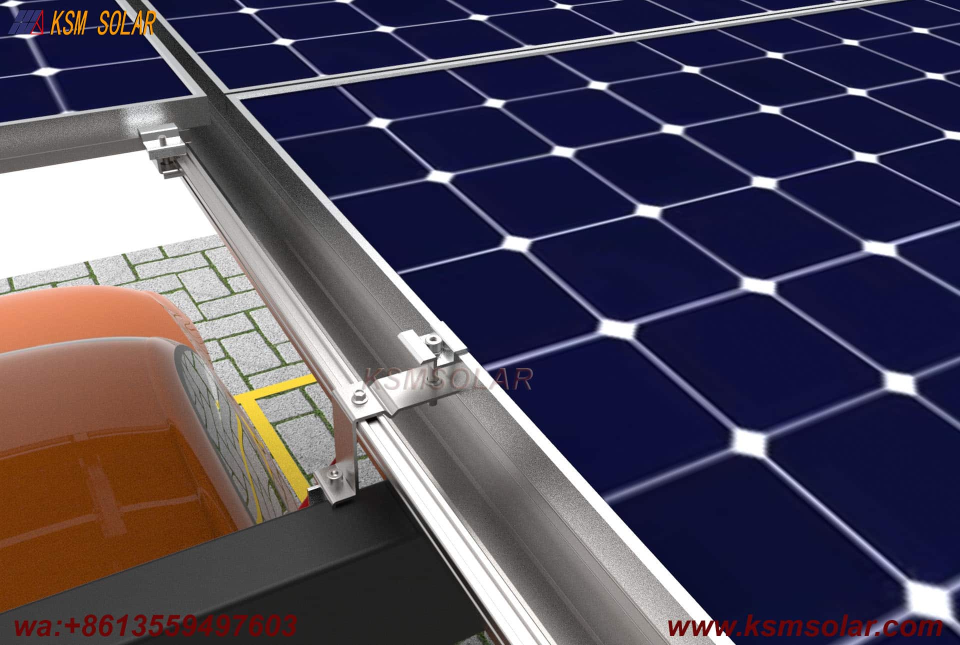 L-Shaped Beam-Column Integral  PV Carport