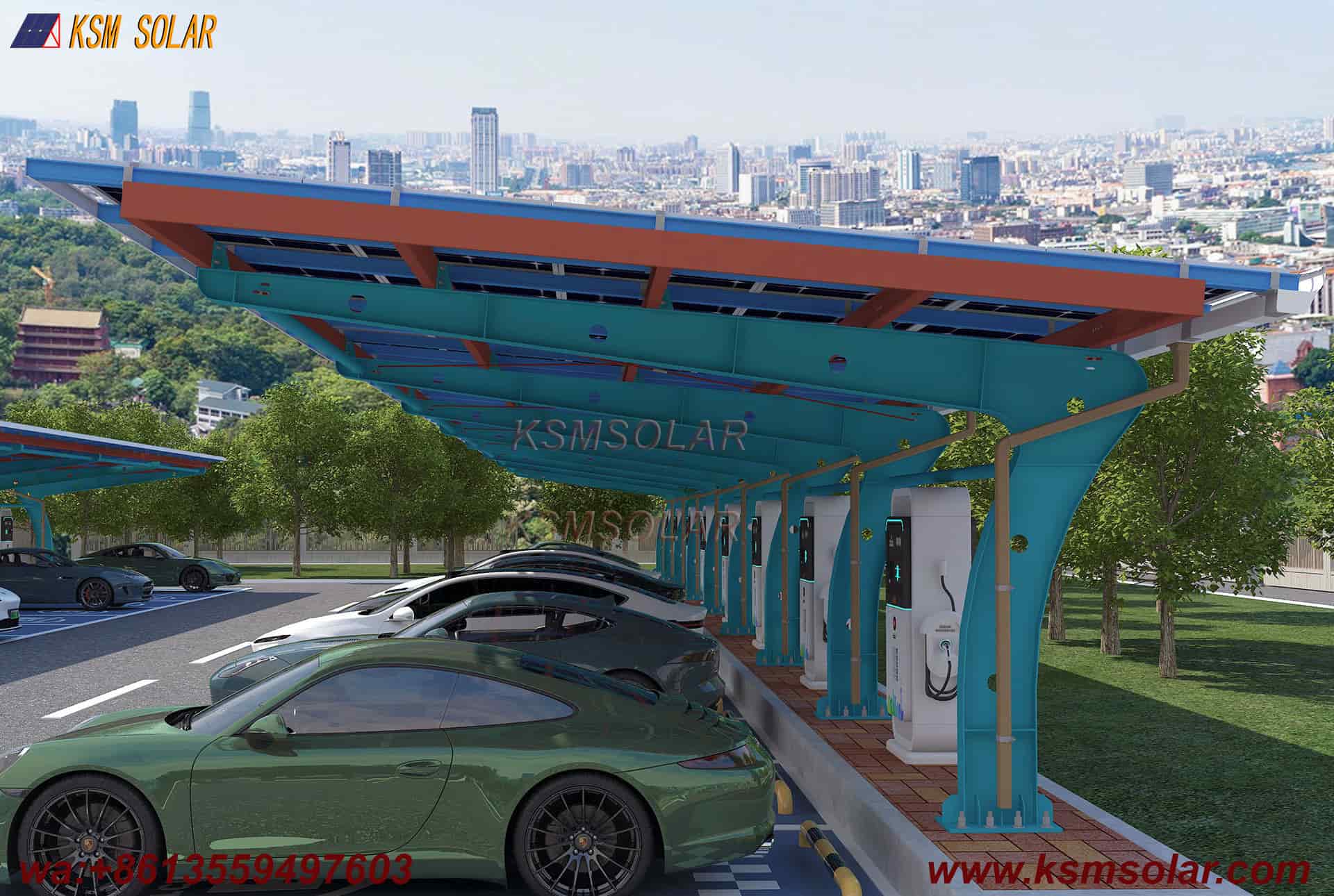 L-Shaped Beam-Column Integral  PV Carport