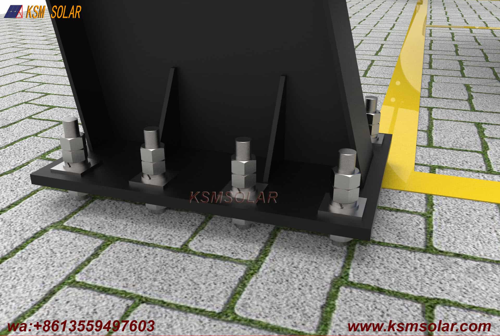 Carbon Steel Integrated Beam-Column Solar Carport