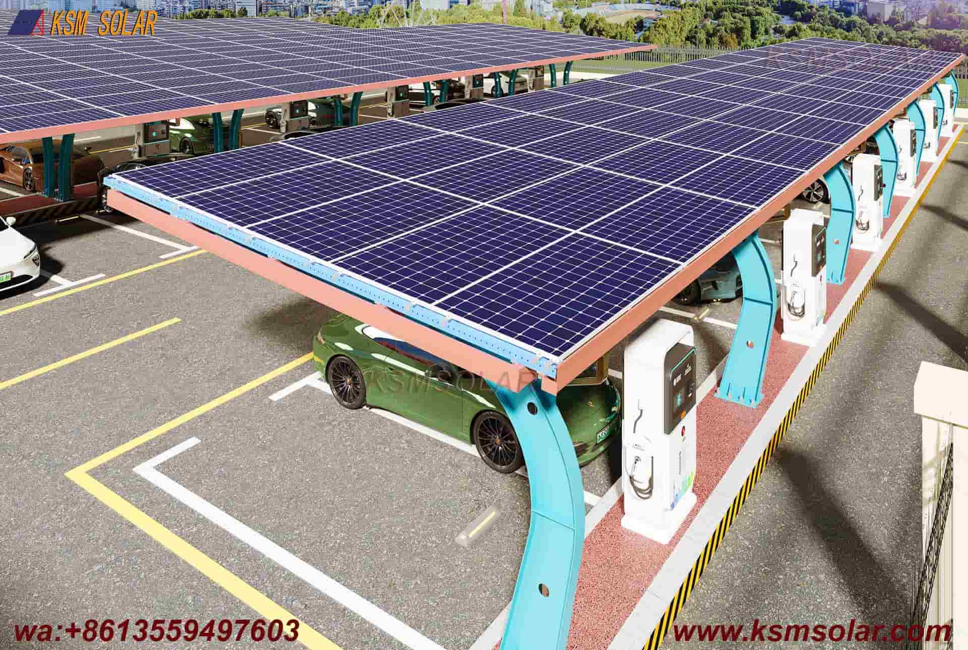 Carbon Steel Segmented Beam-Column PV Carport