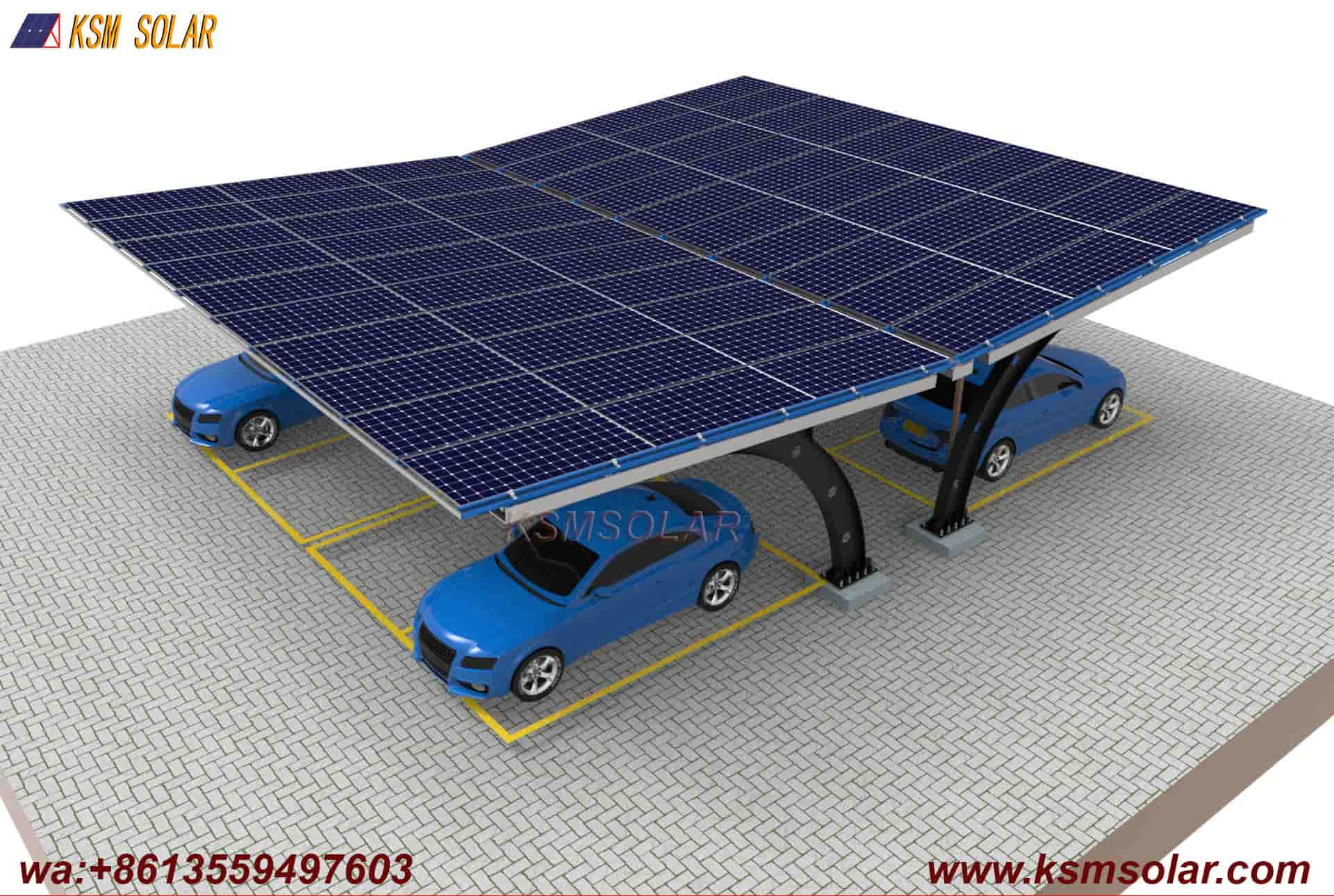 Carbon Steel Double-Sided Back-to-Back PV Carport