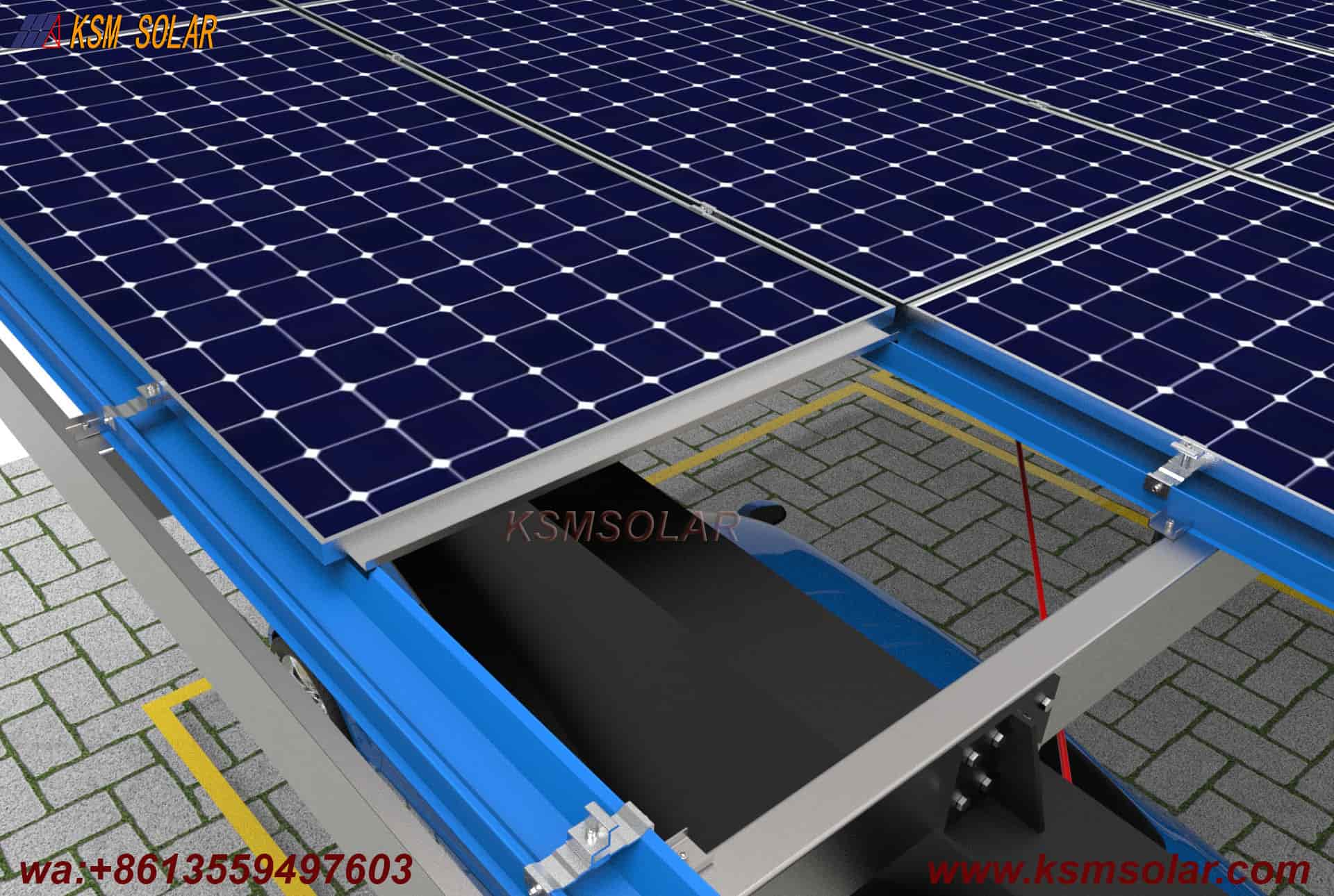 Carbon Steel Double-Sided Back-to-Back PV Carport