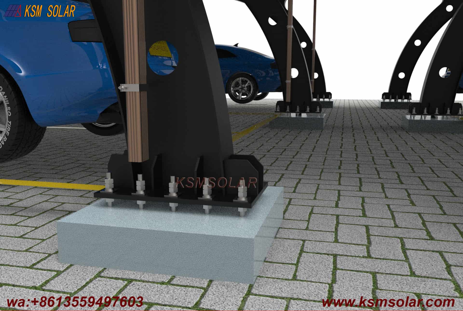 Carbon Steel Double-Sided Back-to-Back PV Carport