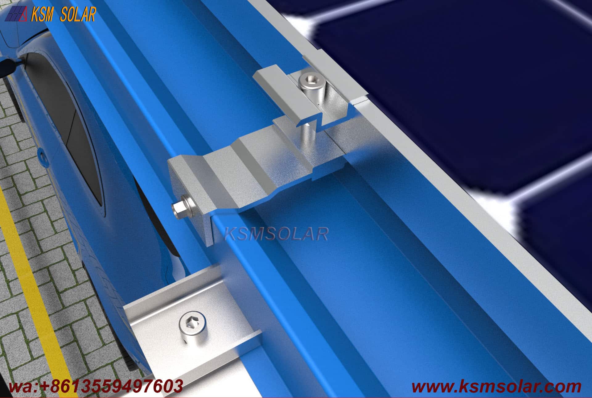 Carbon Steel Double-Sided Back-to-Back PV Carport