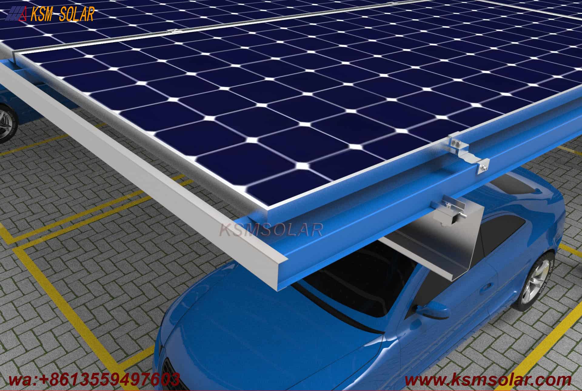 Carbon Steel Double-Sided Back-to-Back PV Carport