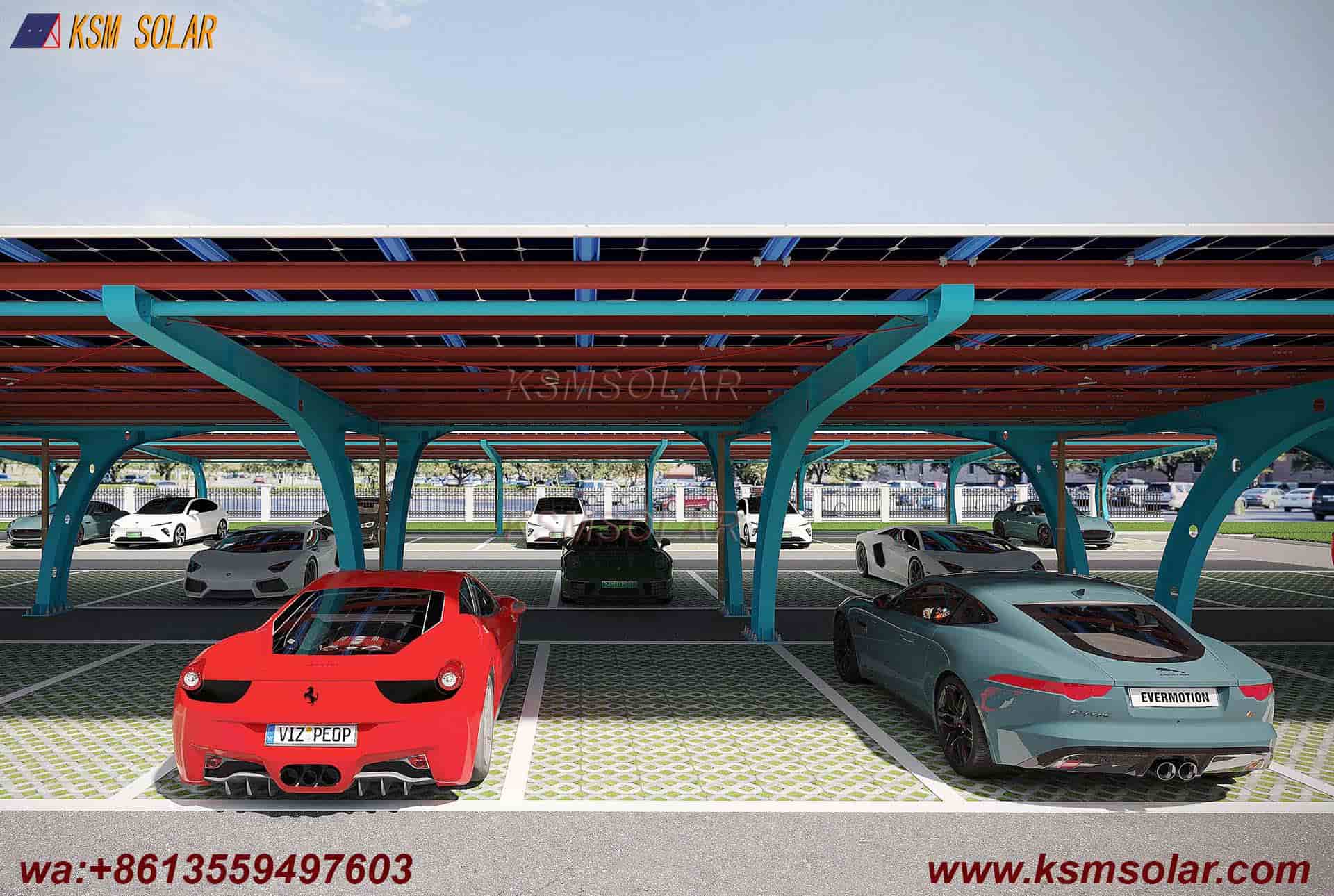 Carbon Steel Double-Sided Back-to-Back PV Carport