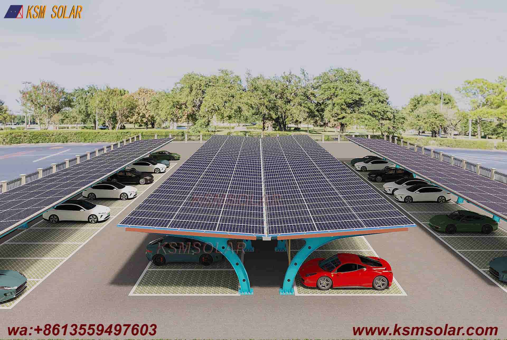 Carbon Steel Double-Sided Back-to-Back PV Carport