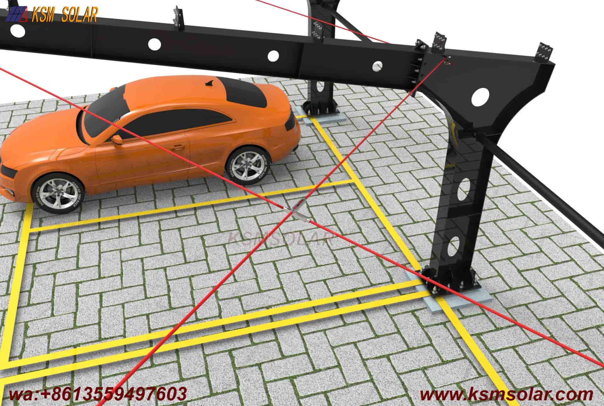 Welded Segmented Carbon Steel Beam-Column PV Carport