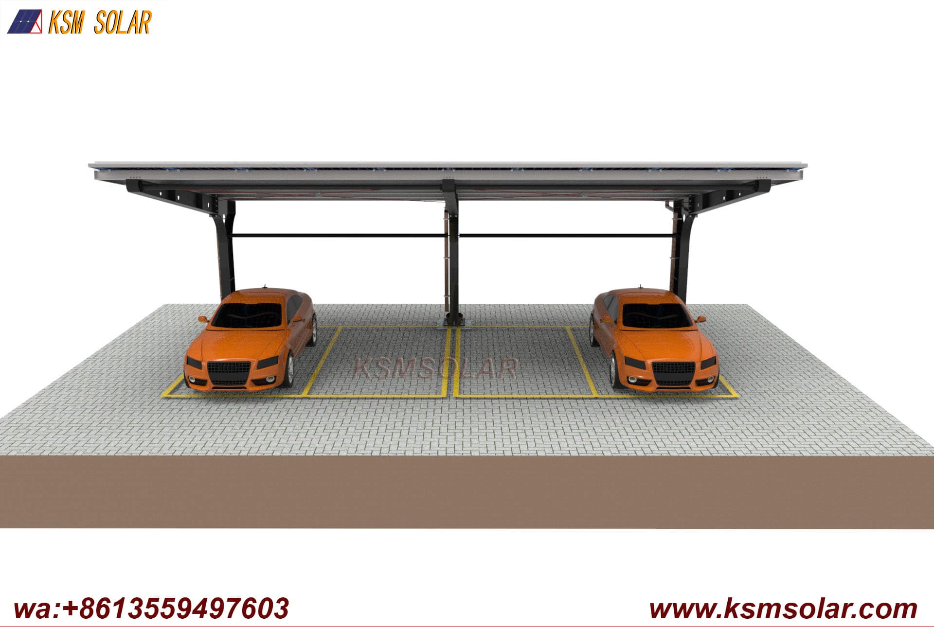 Welded Segmented Carbon Steel Beam-Column PV Carport