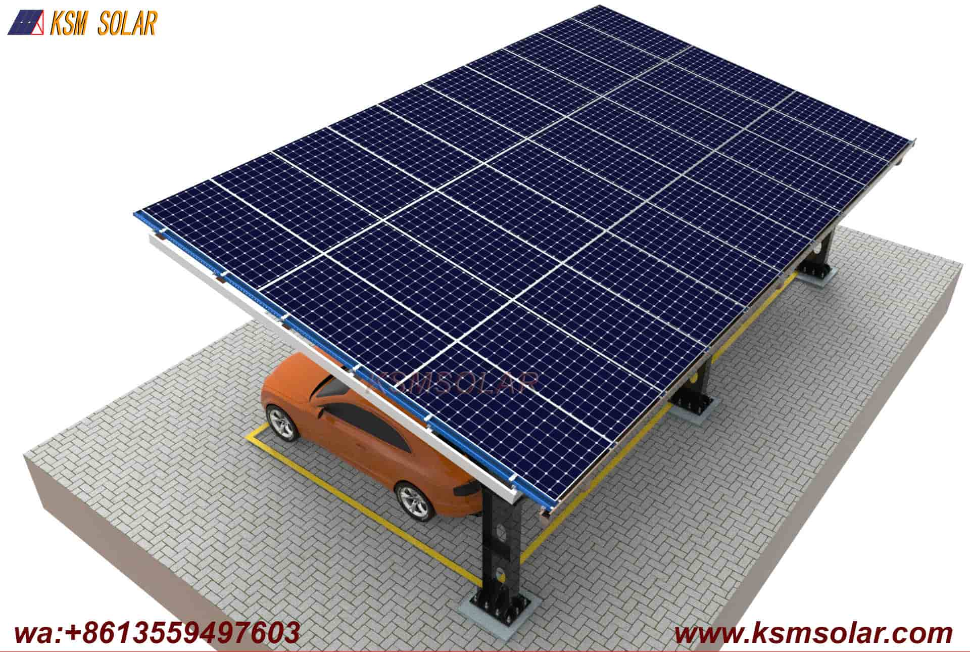 Welded Segmented Carbon Steel Beam-Column PV Carport
