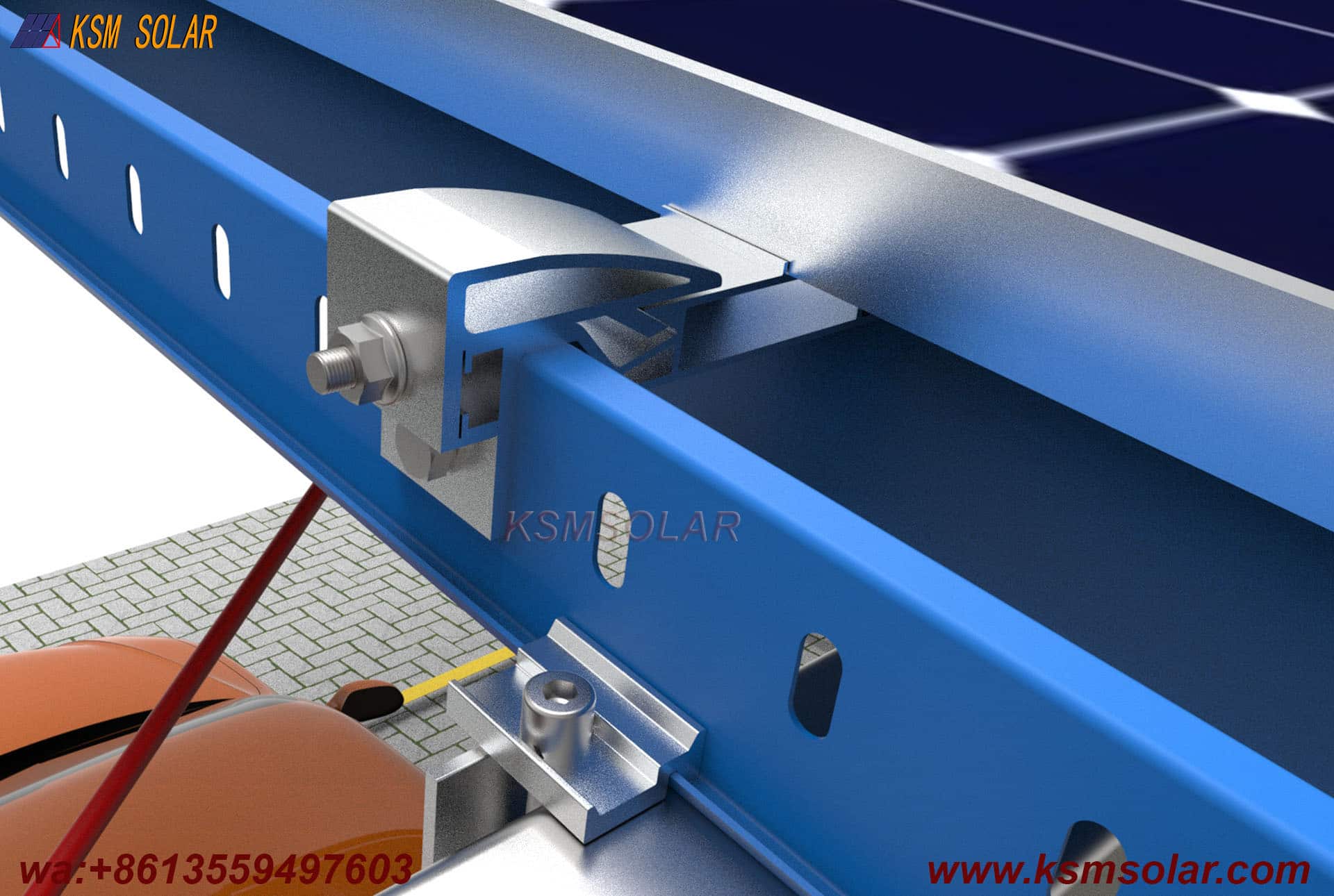 Welded Segmented Carbon Steel Beam-Column PV Carport