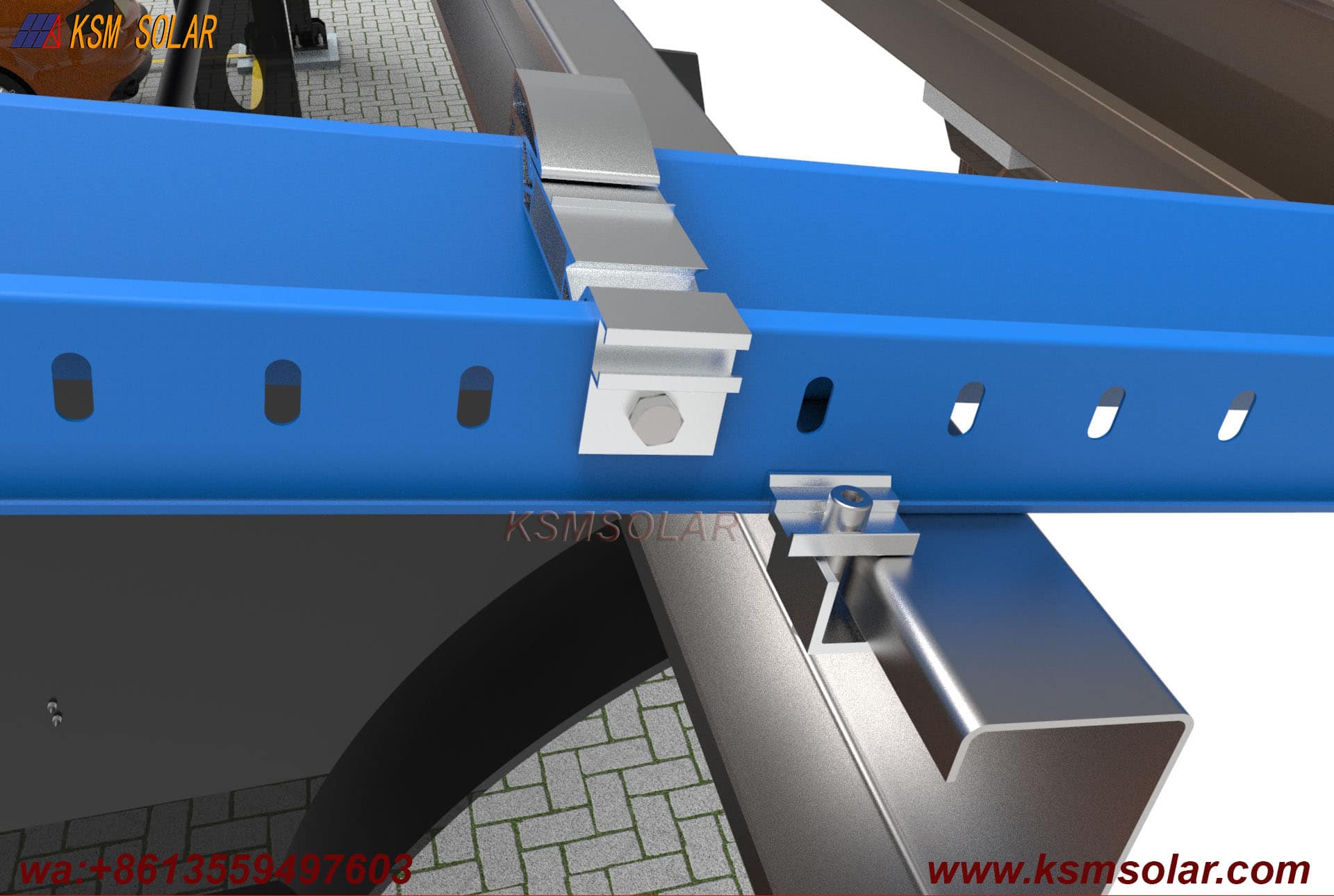 Welded Segmented Carbon Steel Beam-Column PV Carport