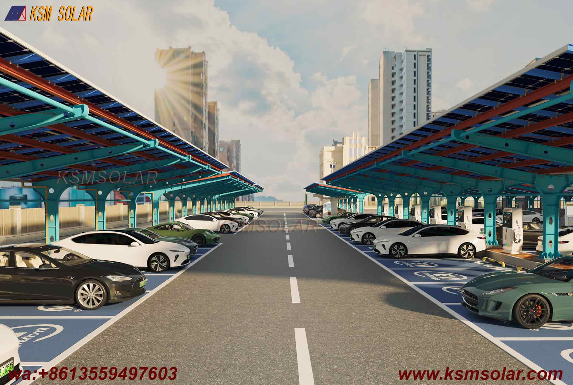 Welded Segmented Carbon Steel Beam-Column PV Carport