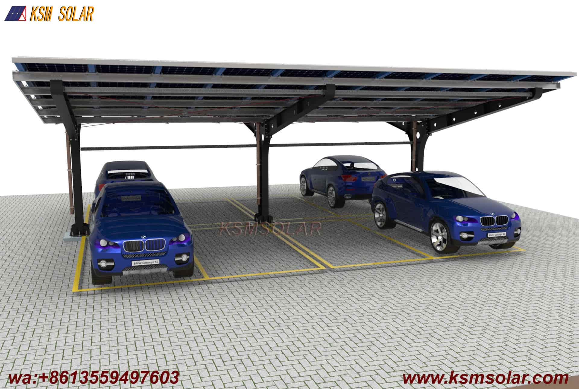Single-Column Segmented Back-to-Back PV Carport