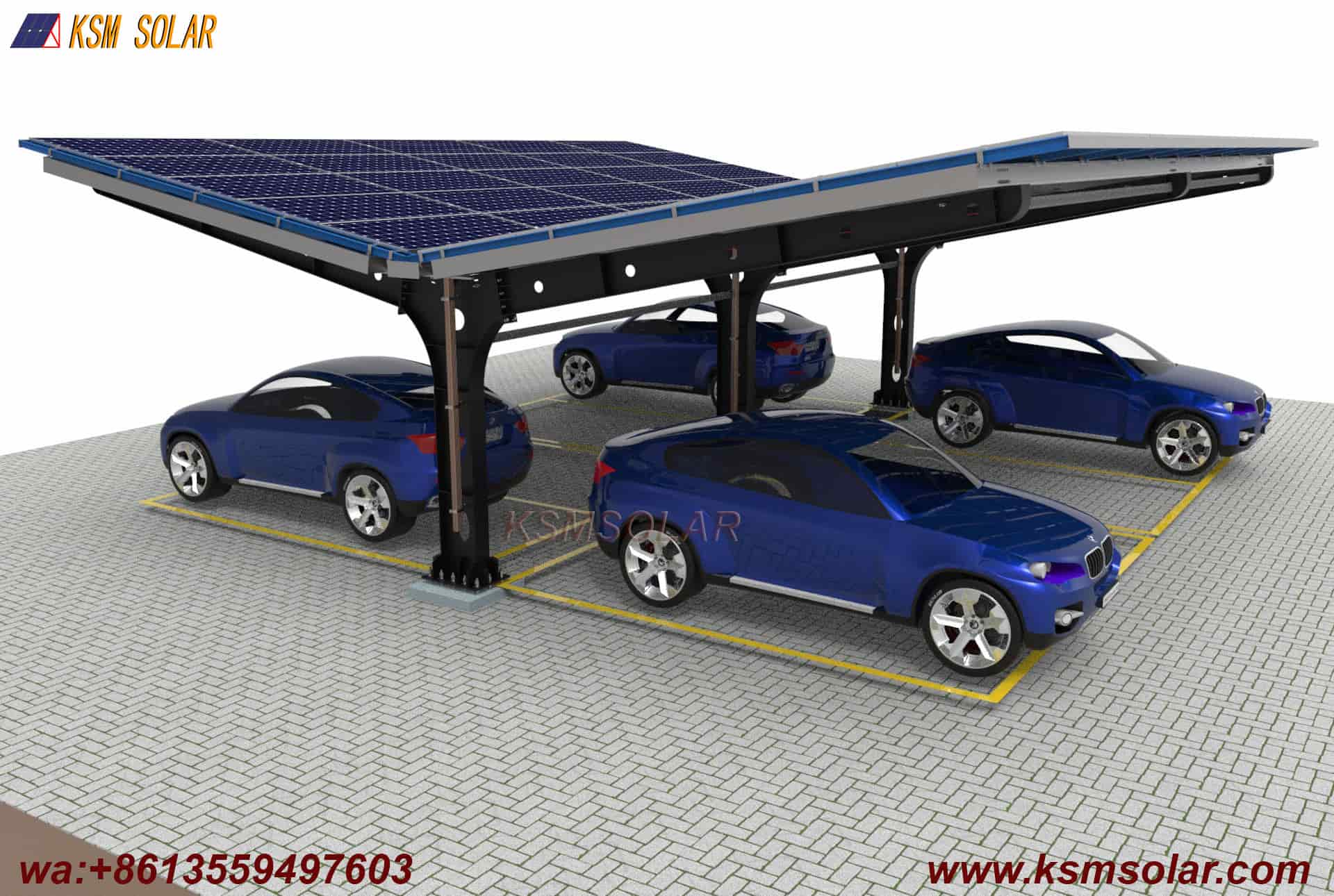 Single-Column Segmented Back-to-Back PV Carport