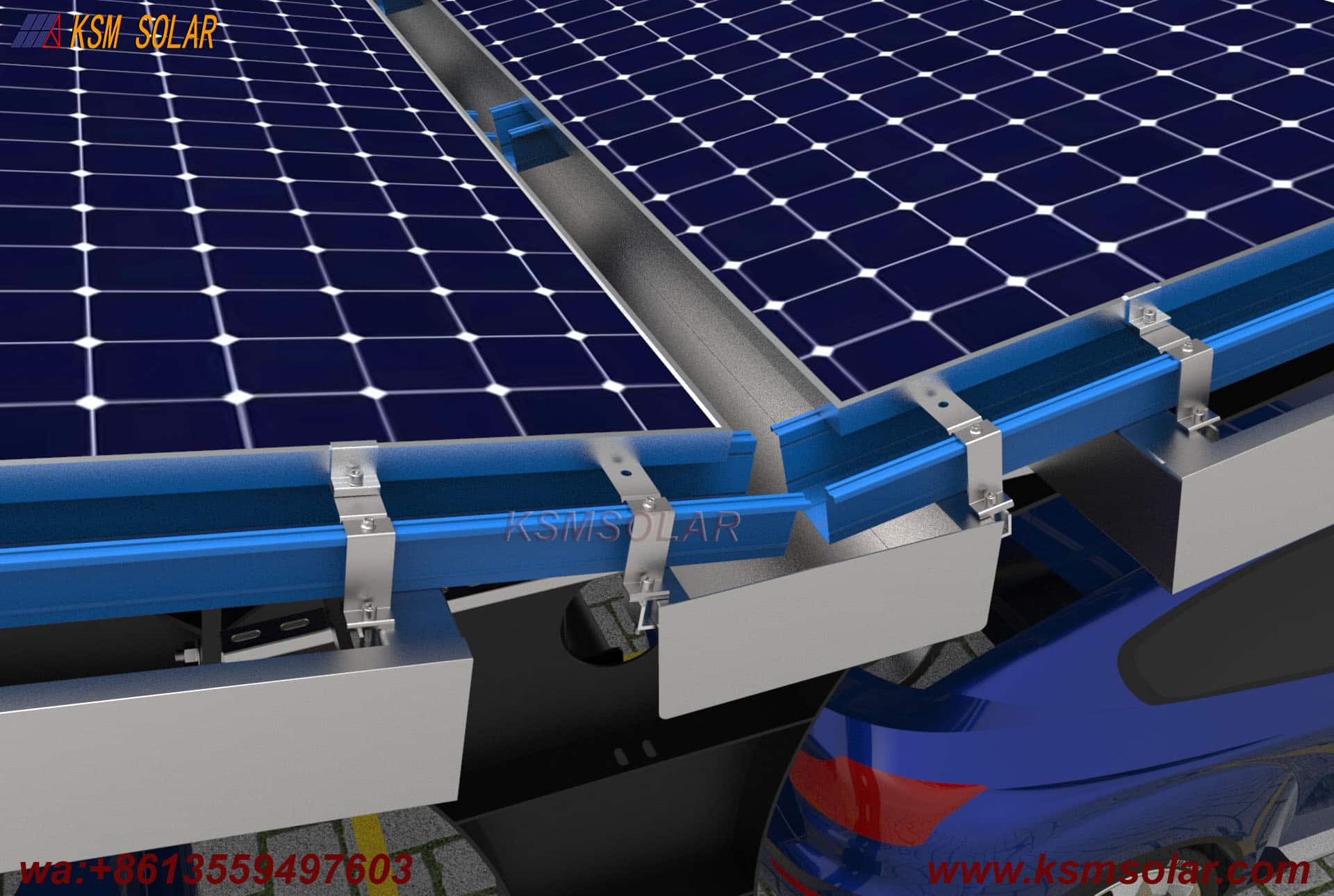 Single-Column Segmented Back-to-Back PV Carport