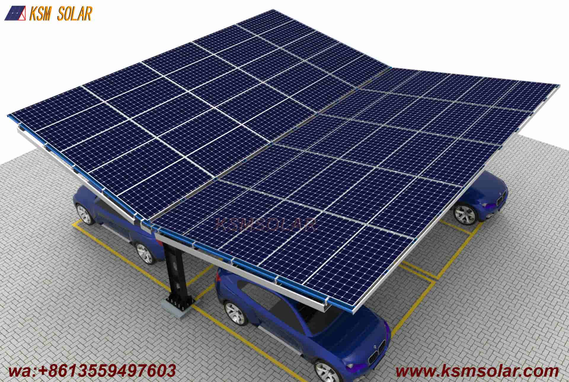 Single-Column Segmented Back-to-Back PV Carport