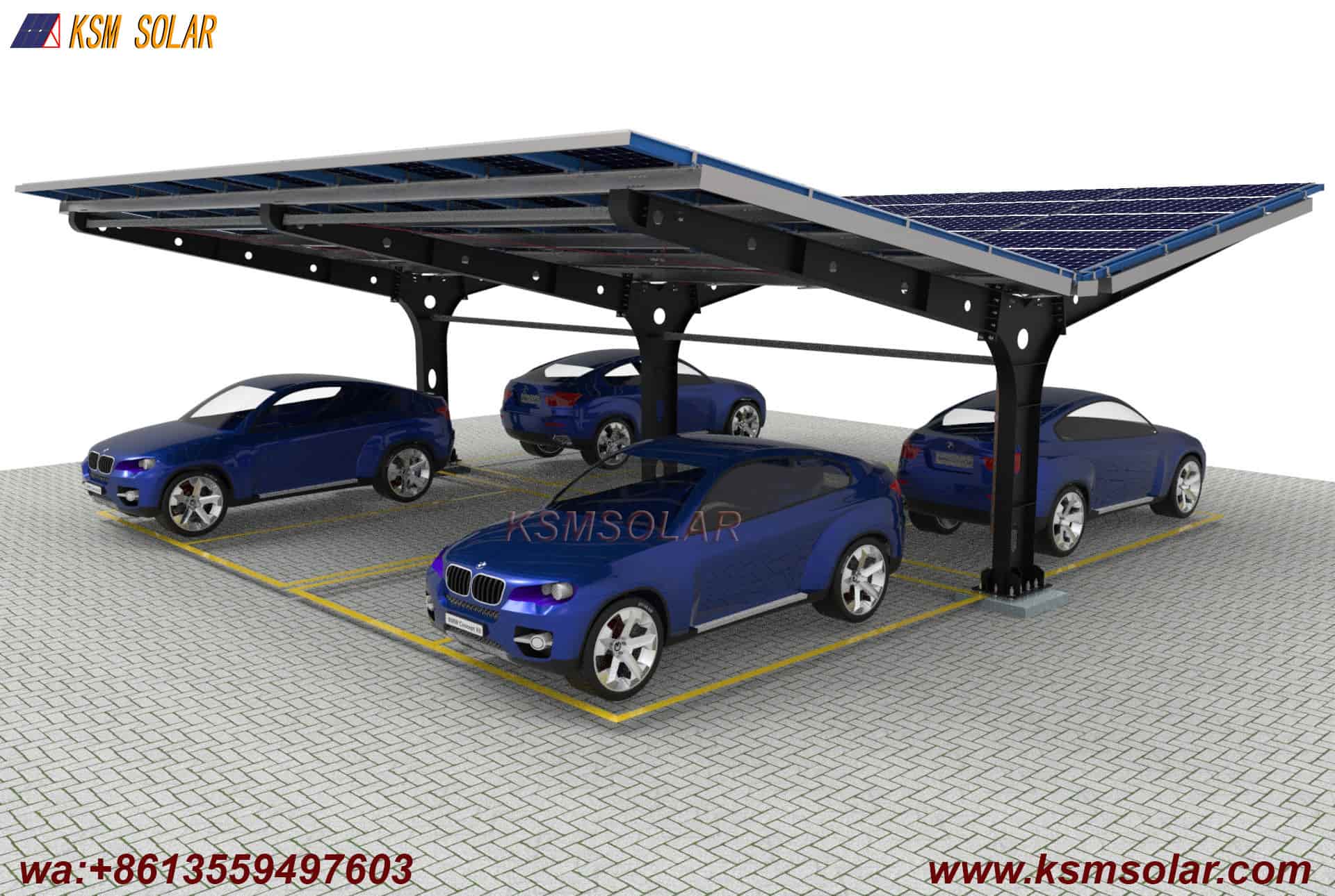 Single-Column Segmented Back-to-Back PV Carport