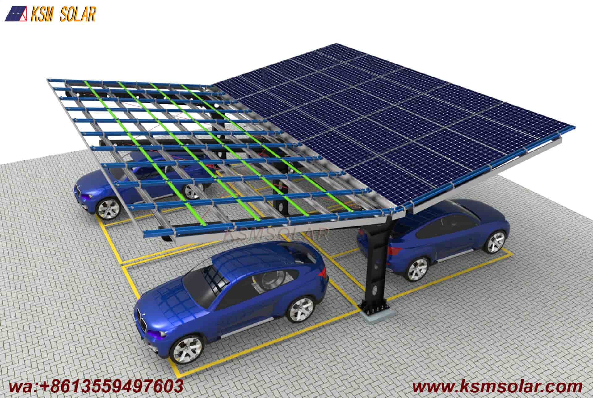 Single-Column Segmented Back-to-Back PV Carport