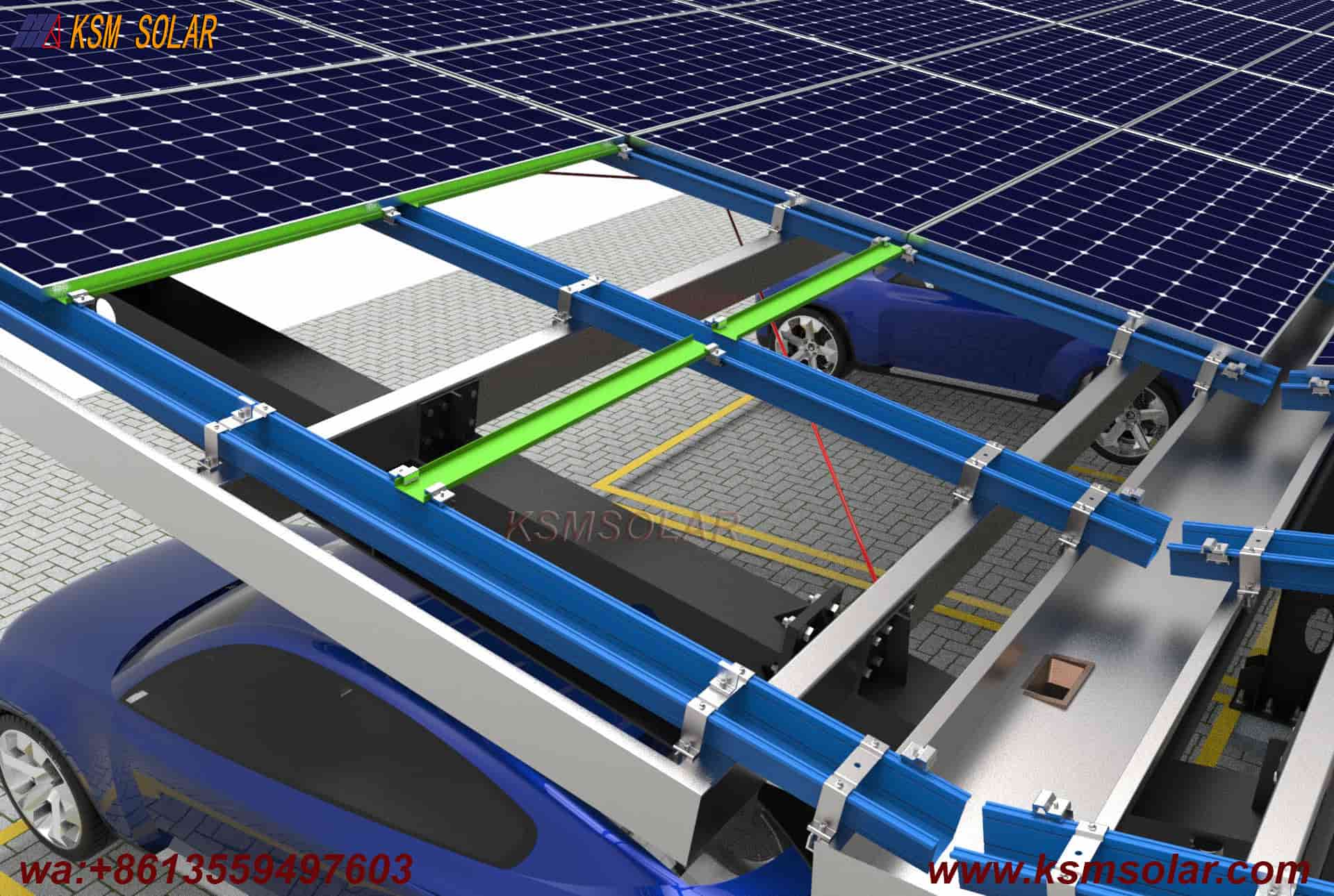 Single-Column Segmented Back-to-Back PV Carport
