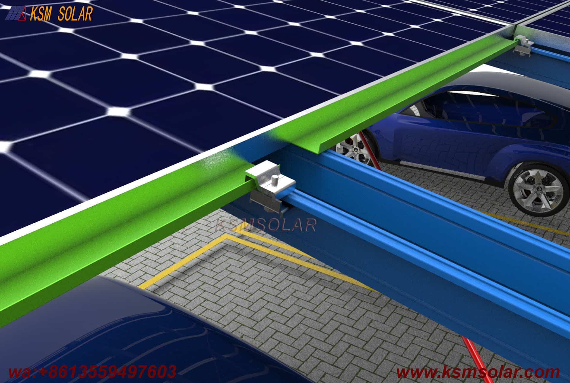Single-Column Segmented Back-to-Back PV Carport