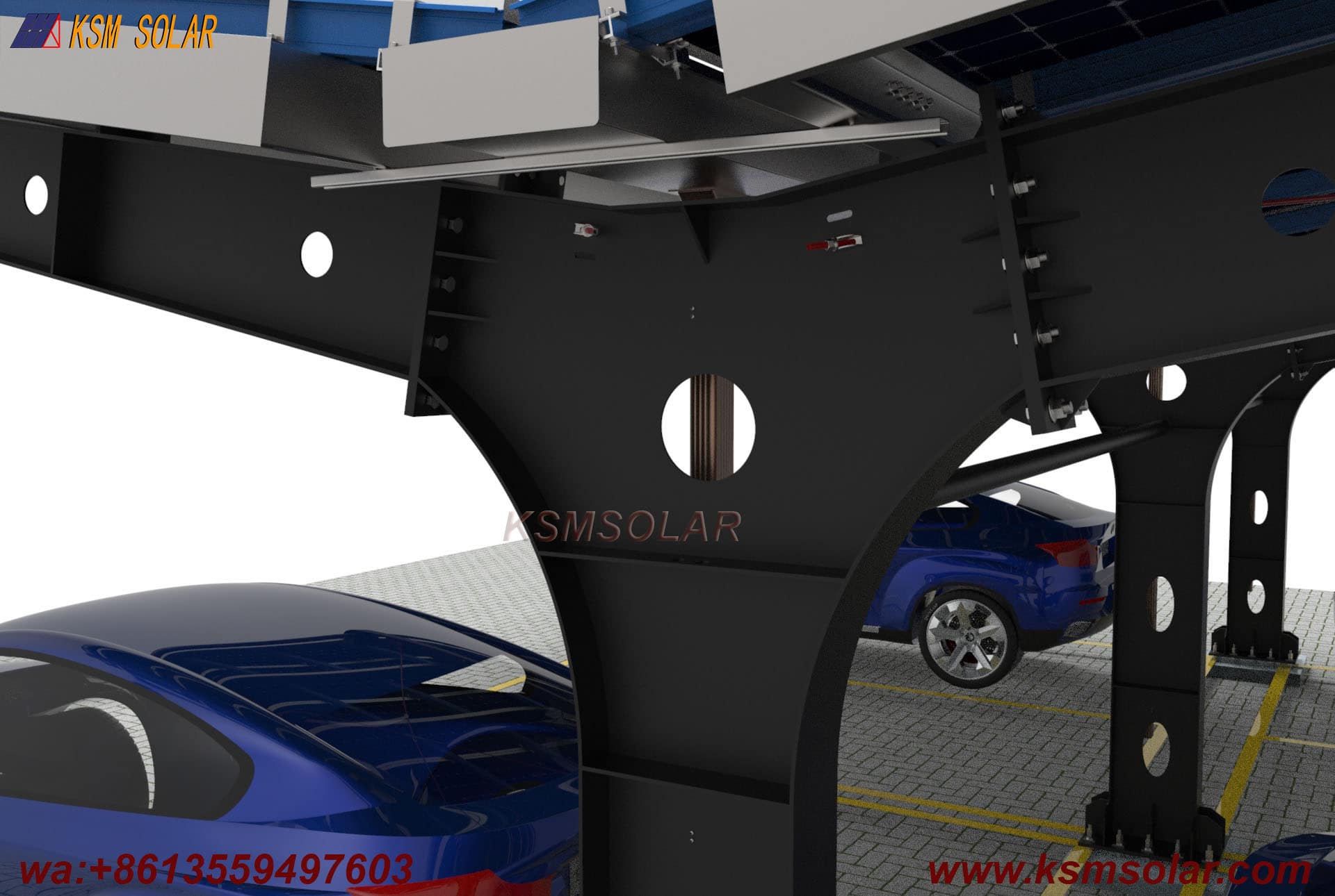 Single-Column Segmented Back-to-Back PV Carport