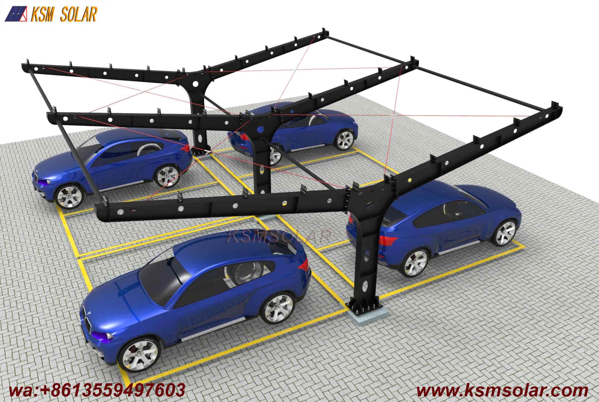 Single-Column Segmented Back-to-Back PV Carport