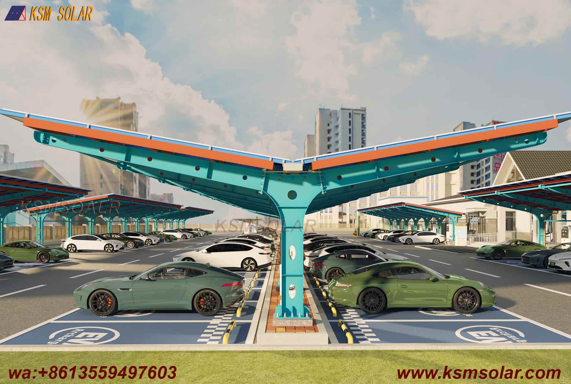 Single-Column Segmented Back-to-Back PV Carport