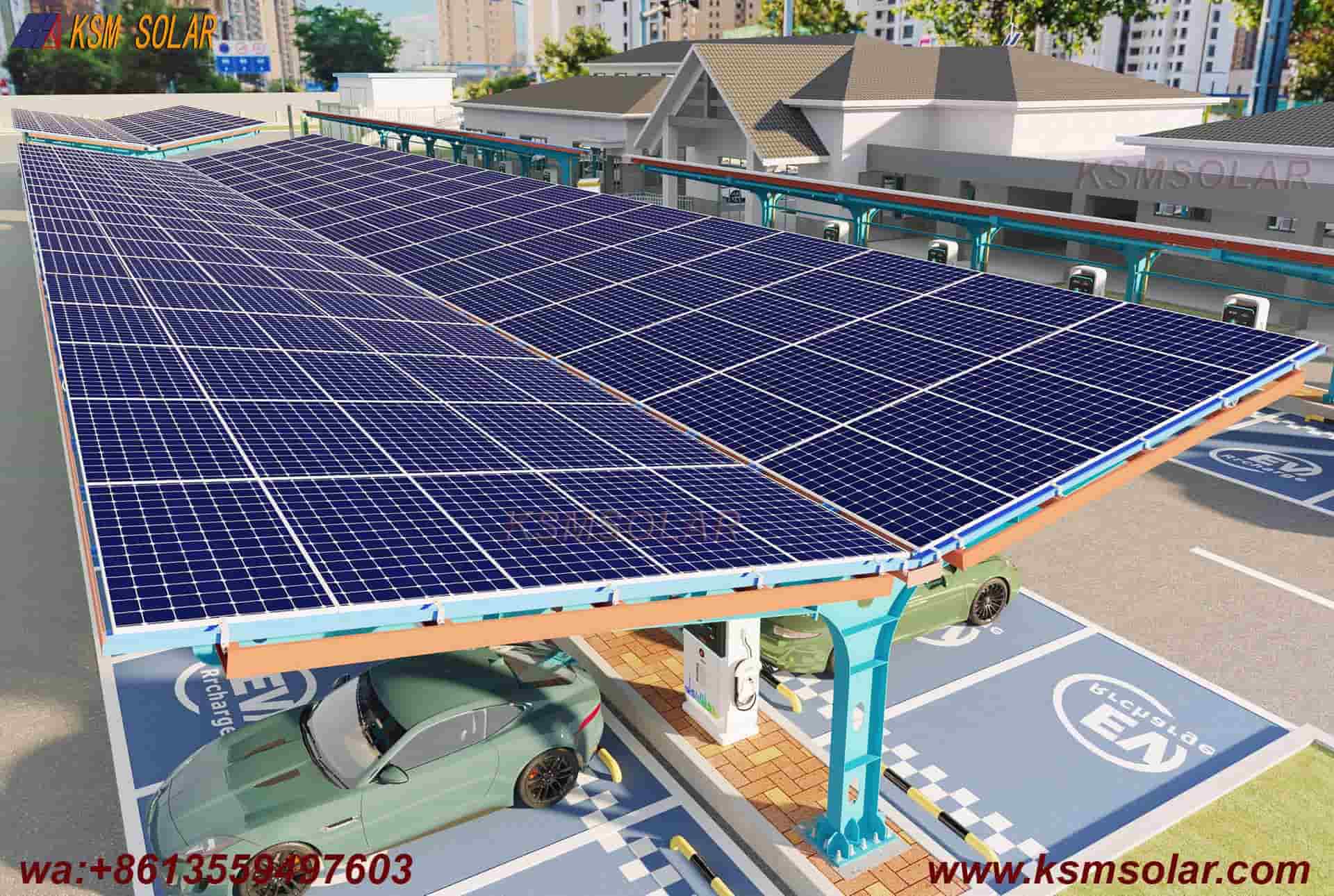Single-Column Segmented Back-to-Back PV Carport