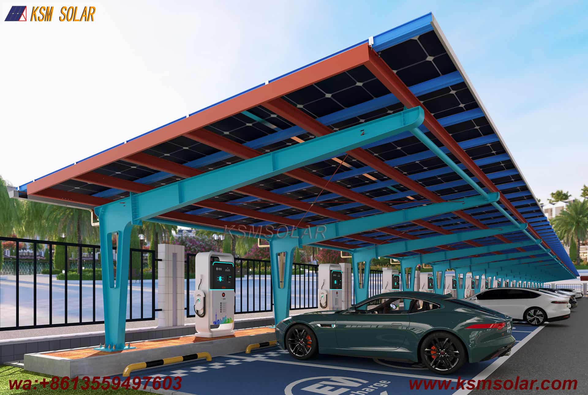 L-Type Single-Column Waterproof Solar Carport