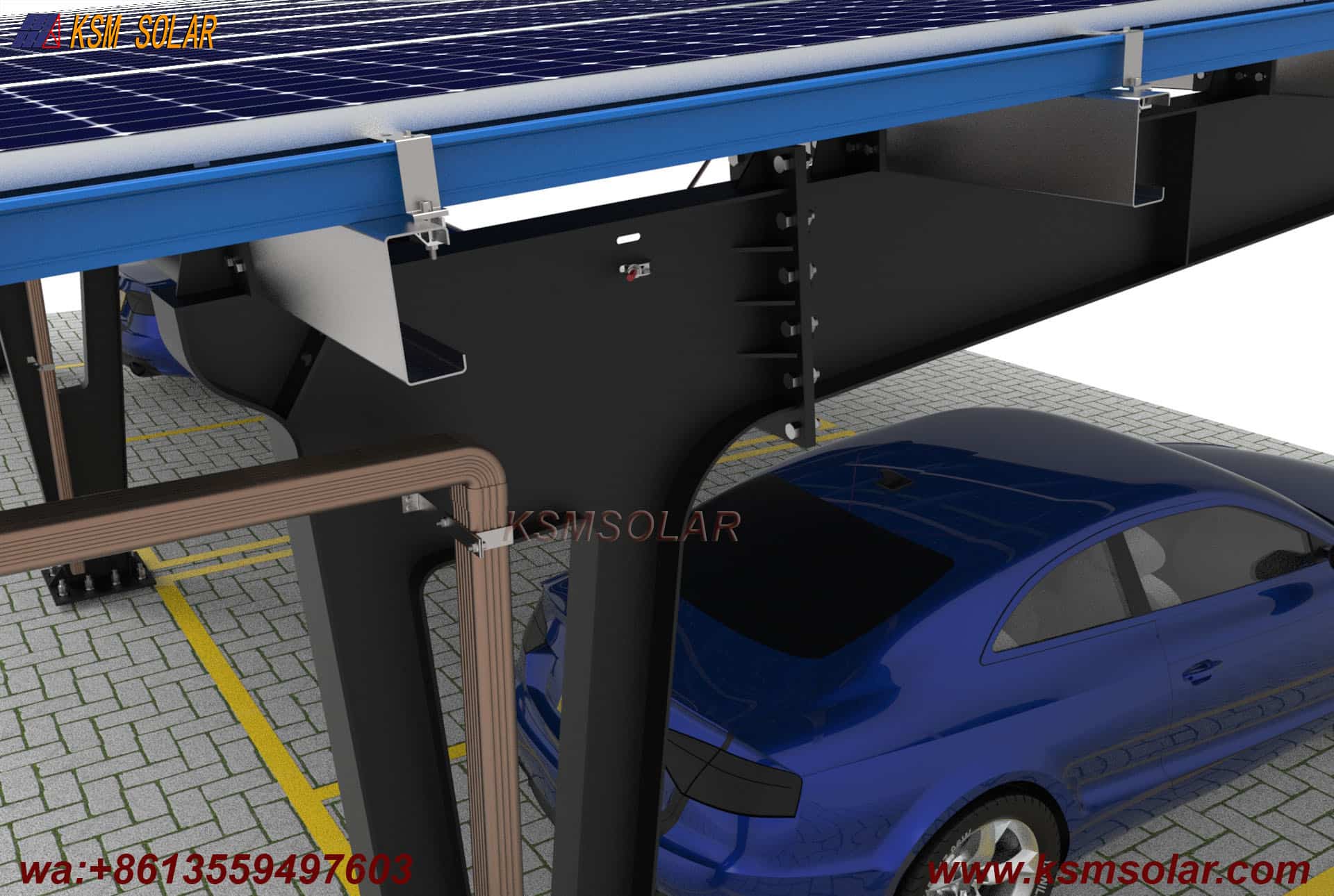 L-Type Single-Column Waterproof Solar Carport