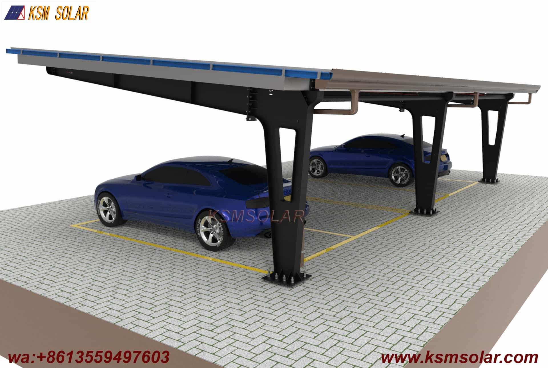 L-Type Single-Column Waterproof Solar Carport
