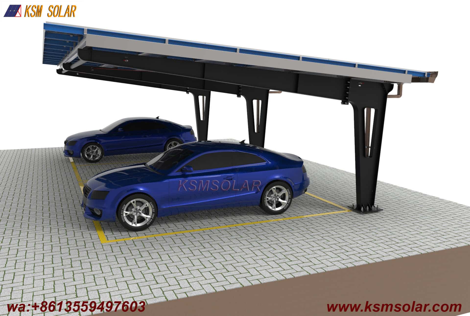 L-Type Single-Column Waterproof Solar Carport