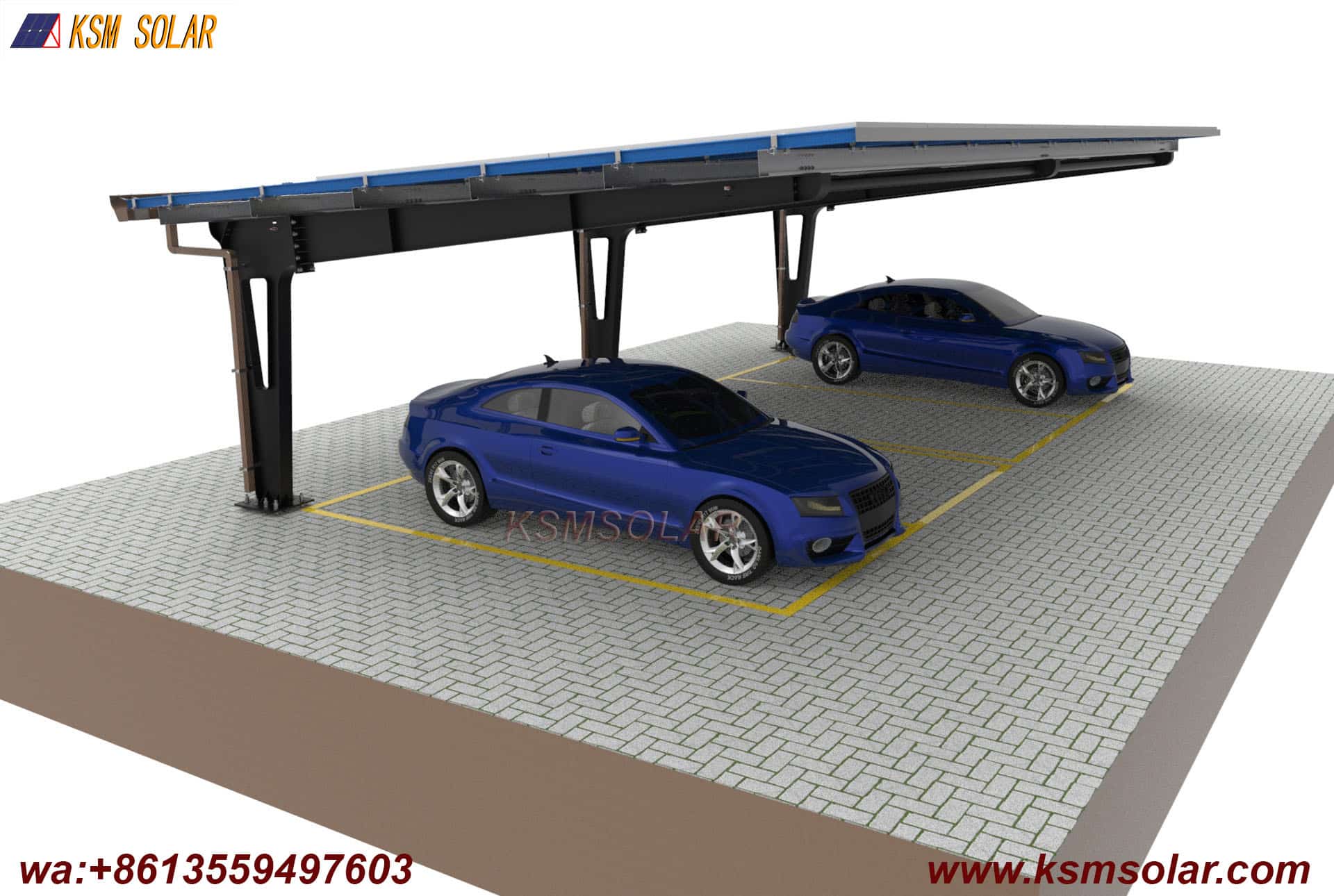 L-Type Single-Column Waterproof Solar Carport