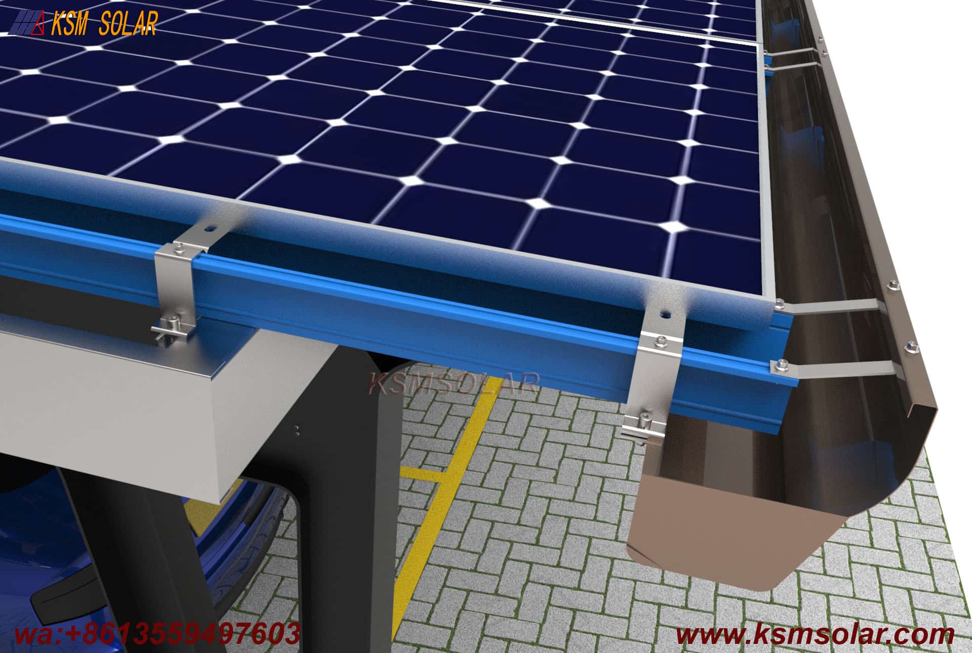 L-Type Single-Column Waterproof Solar Carport
